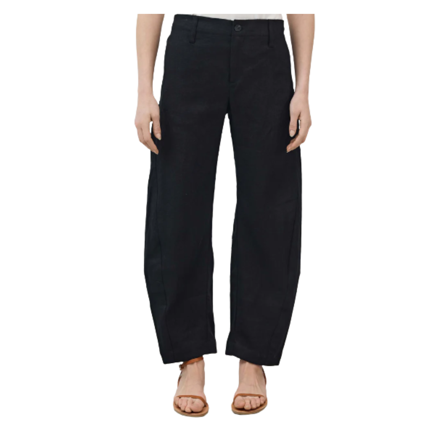 The Uptown Loose Linen Pants in black from Ruti