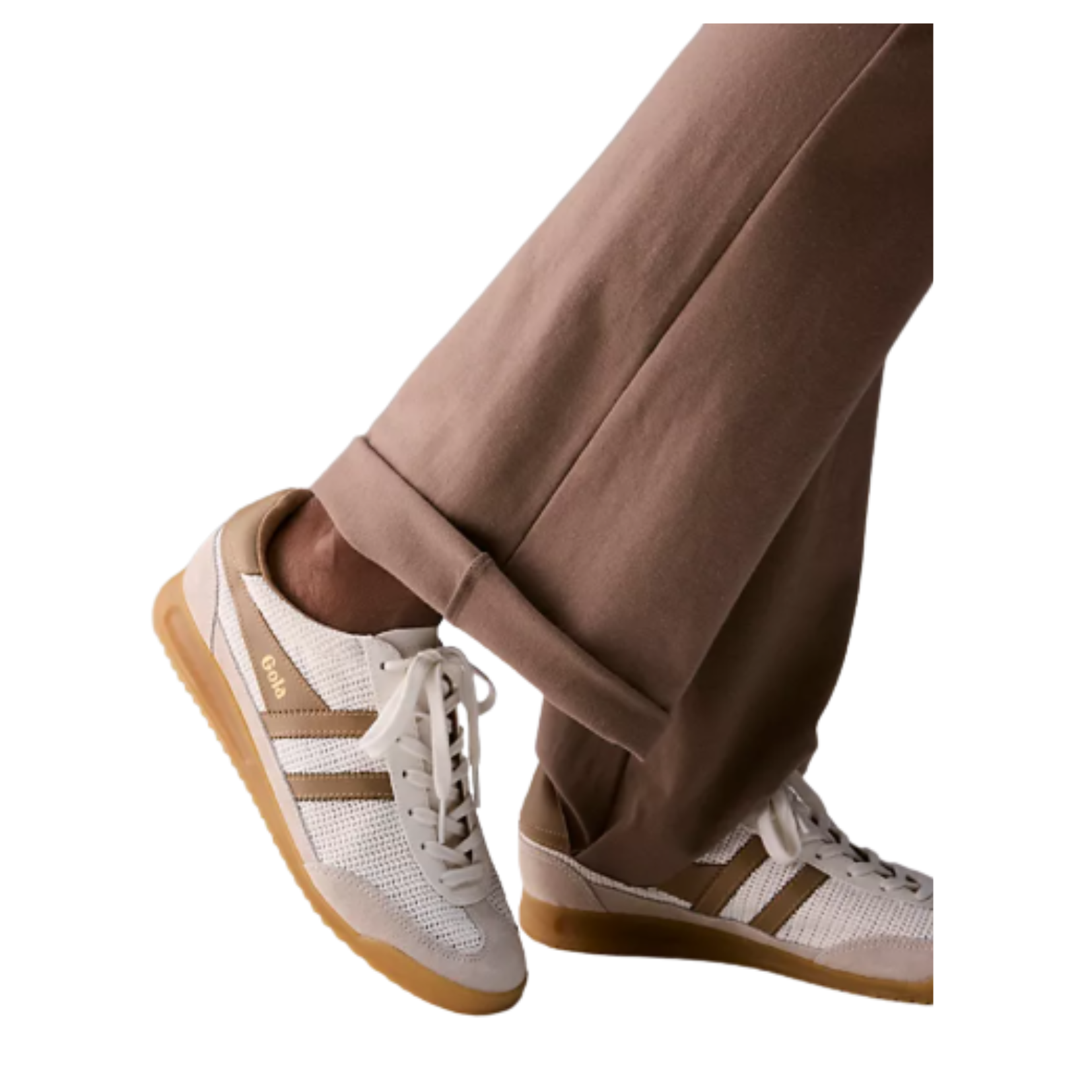 Off White / Light Caramel Gola Tornado Zephyr Sneakers