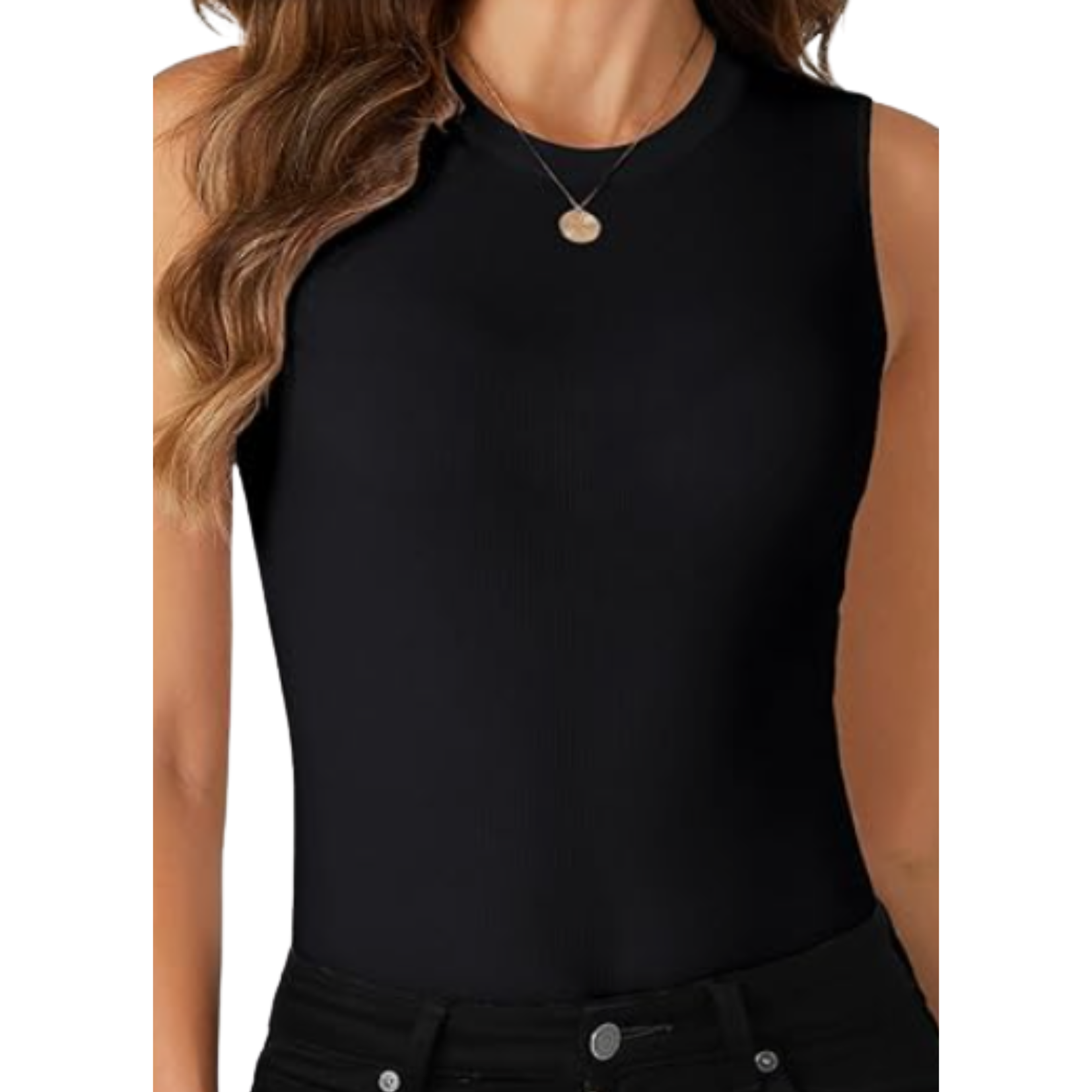 Racerback High Neck Tank Top