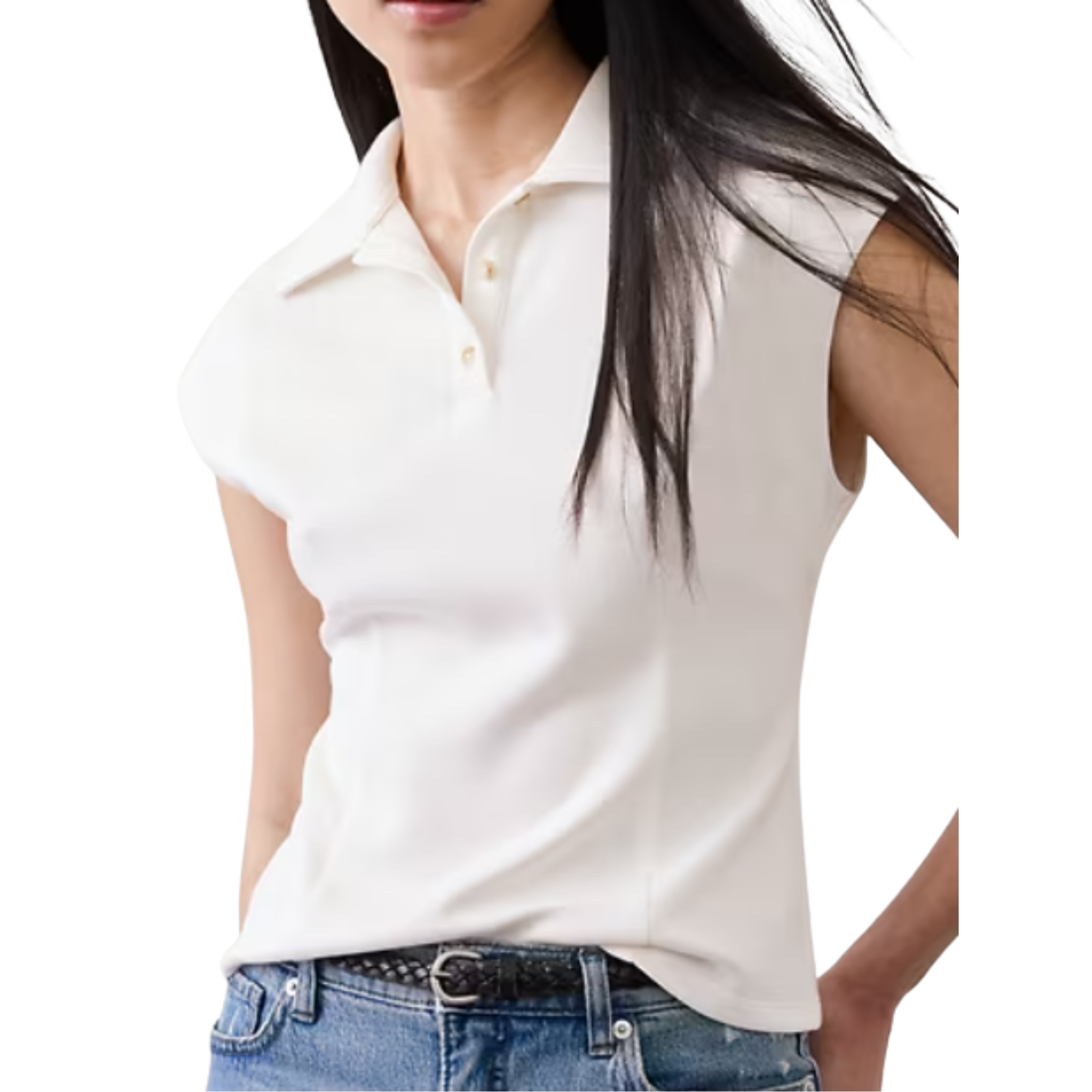 Soft Touch Polo White Banana Republic