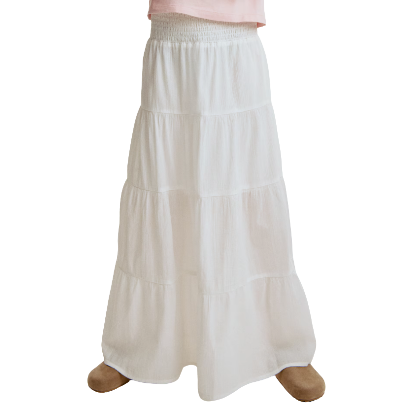 Kids White Maxi Skirt