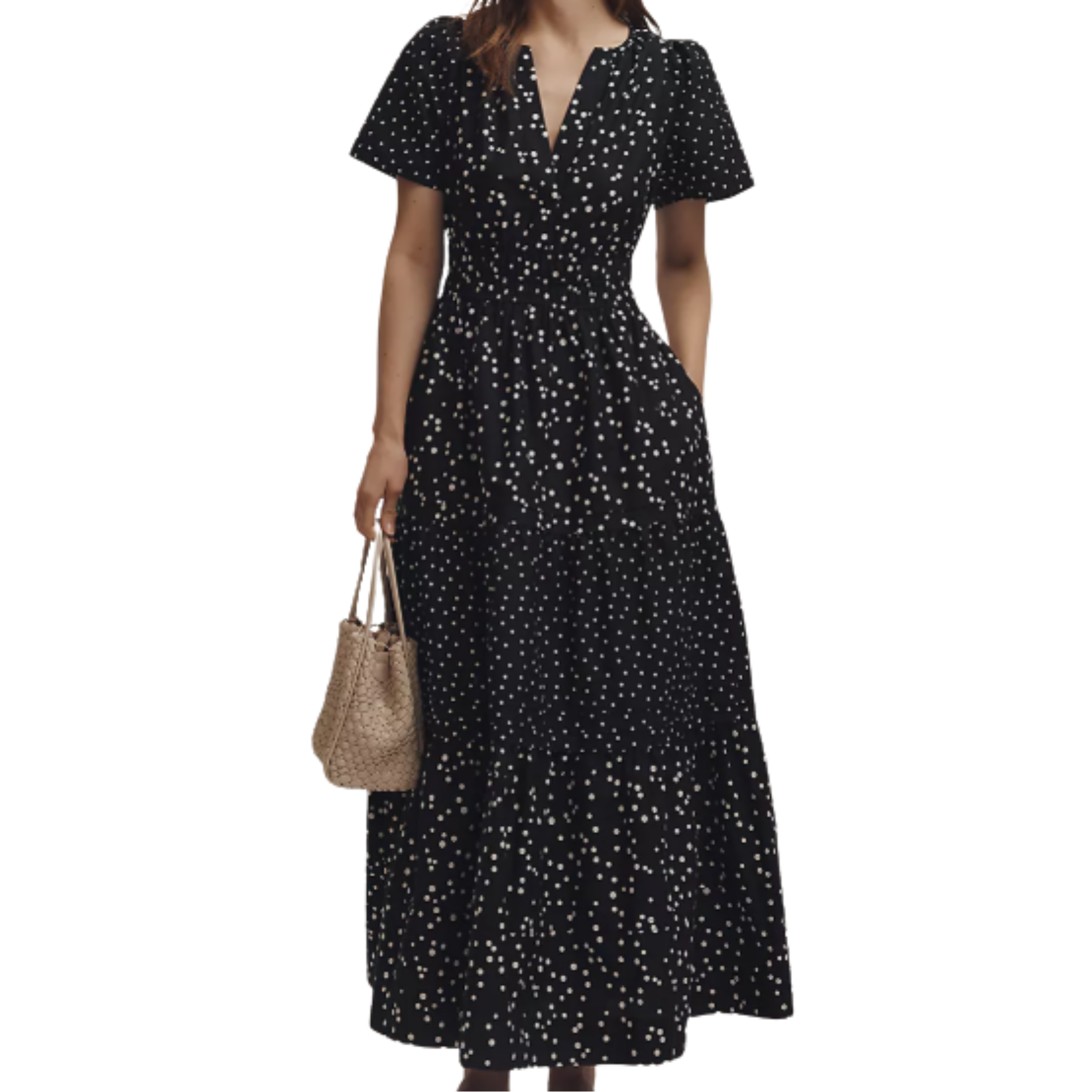 Somerset Maxi Dress Black and White Polka Dot
