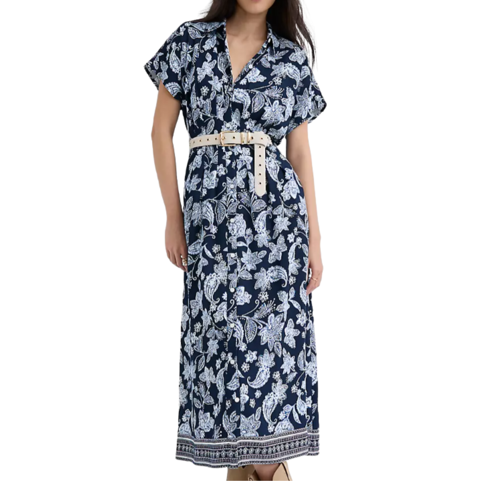 Paisley Pocket Shirt Dress