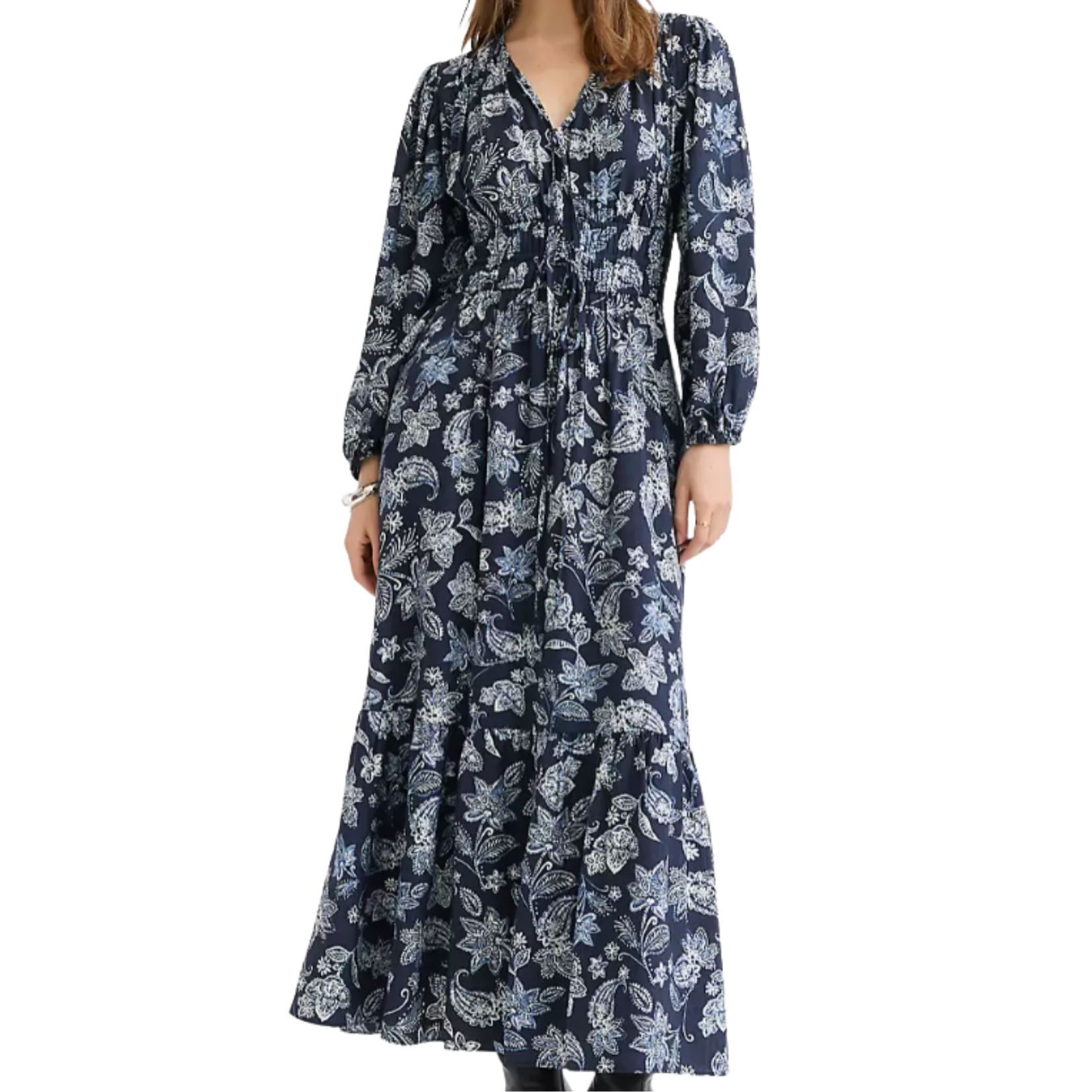 Paisley Bow Maxi Dress