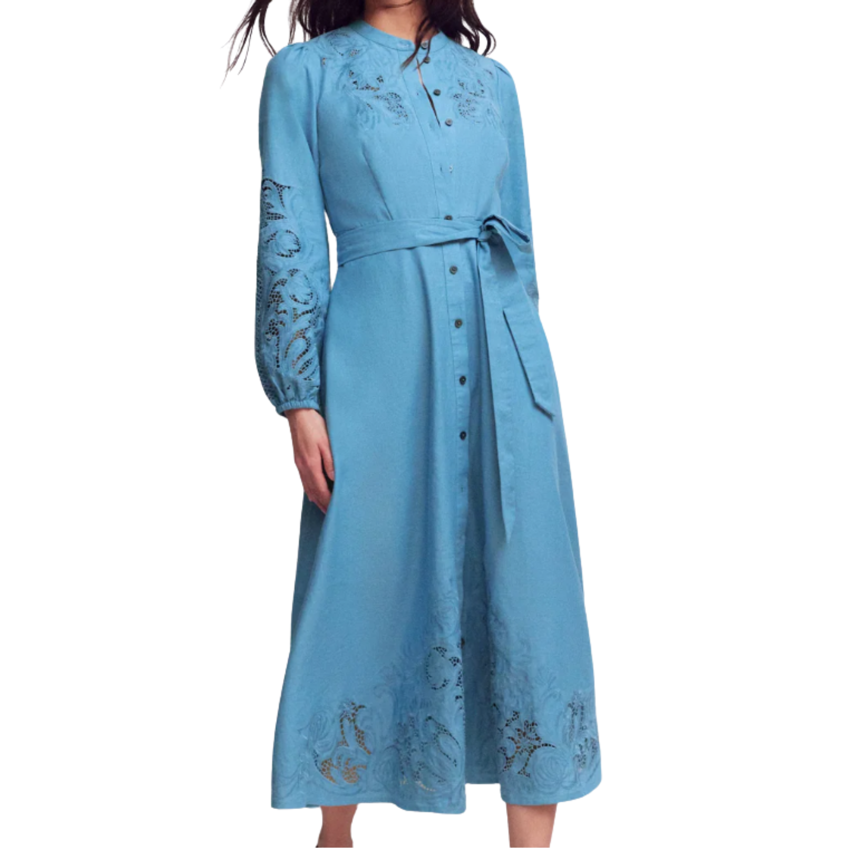 Linen Tie Shirt Dress