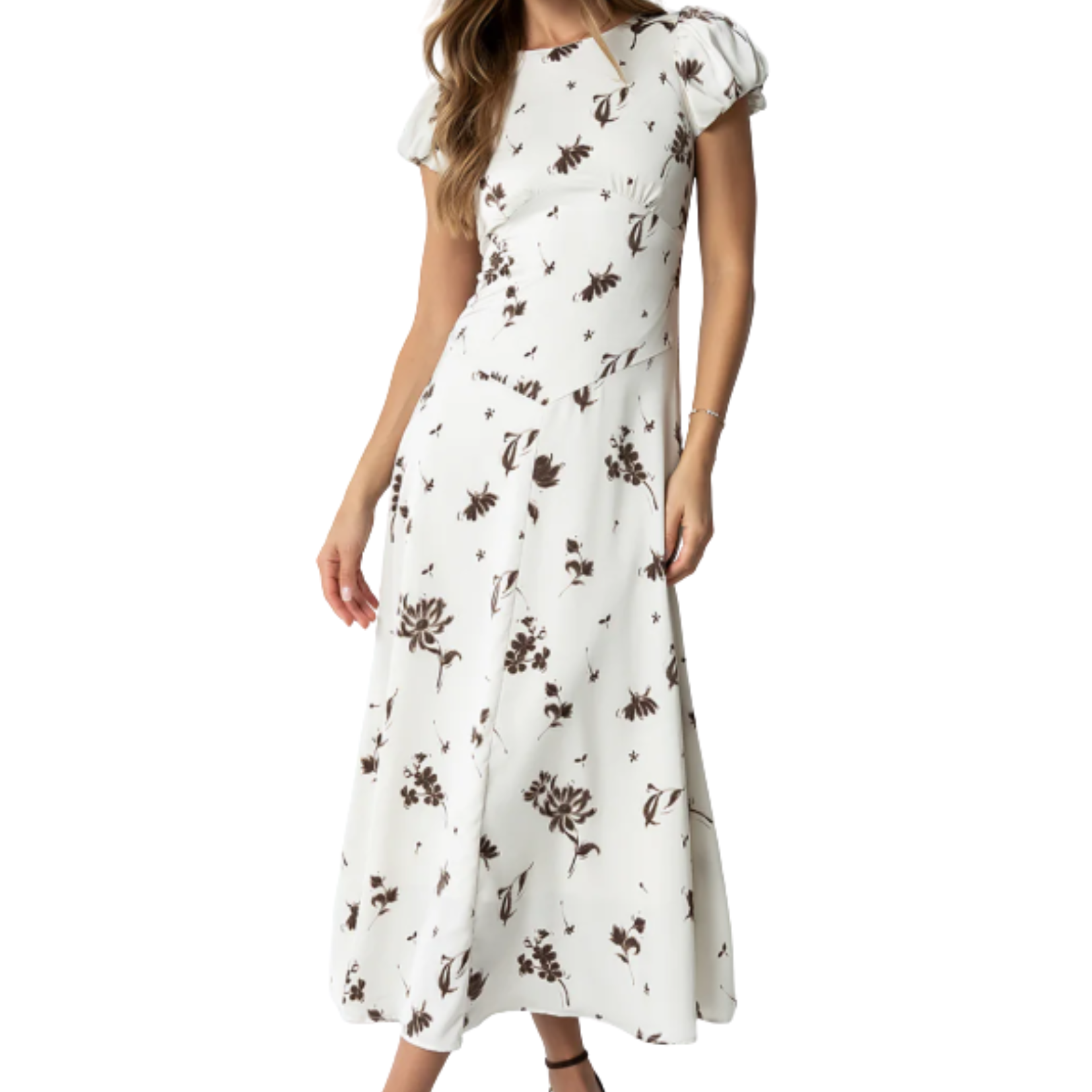 Floral Maxi Dress Off White