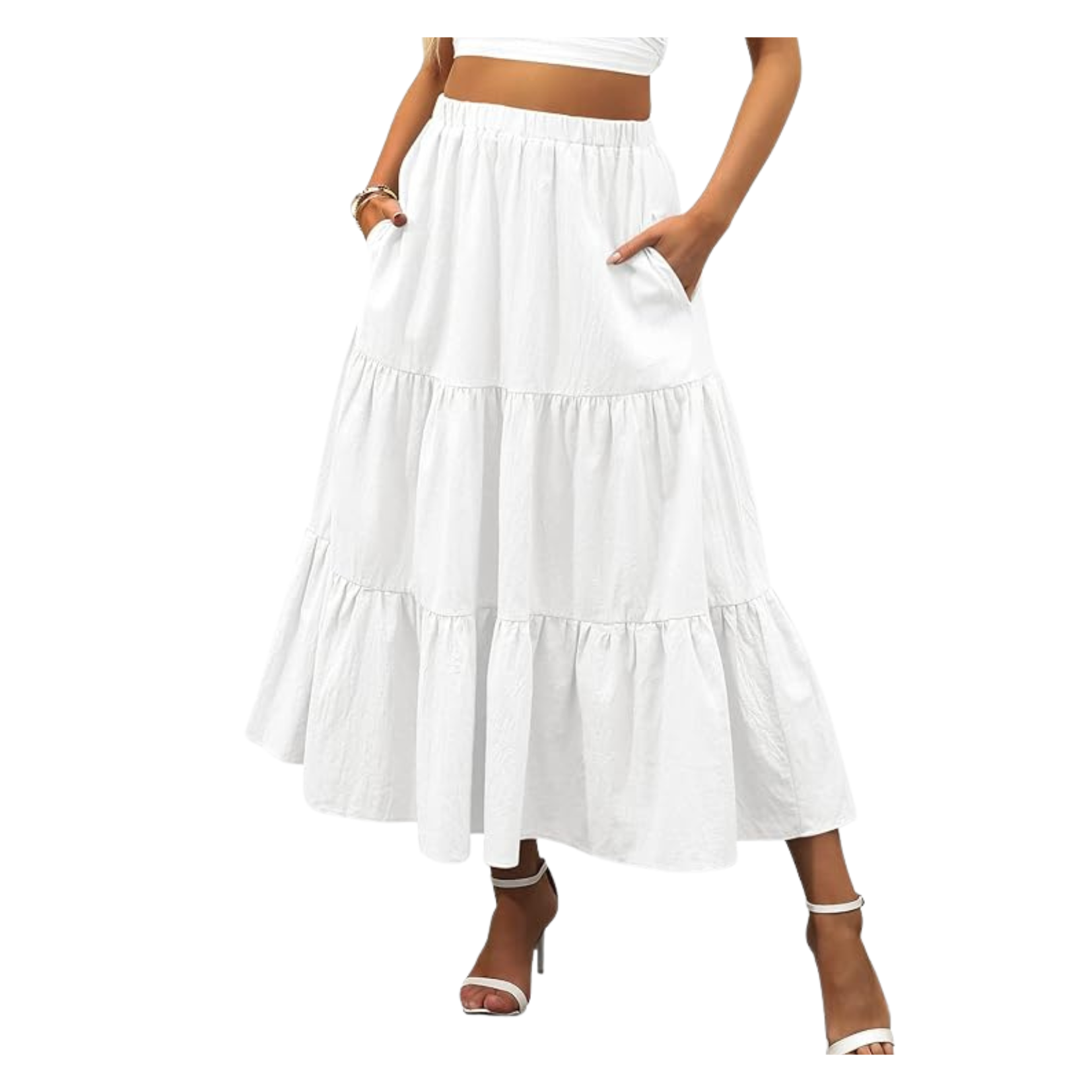 womens summer maxi flowy skirt