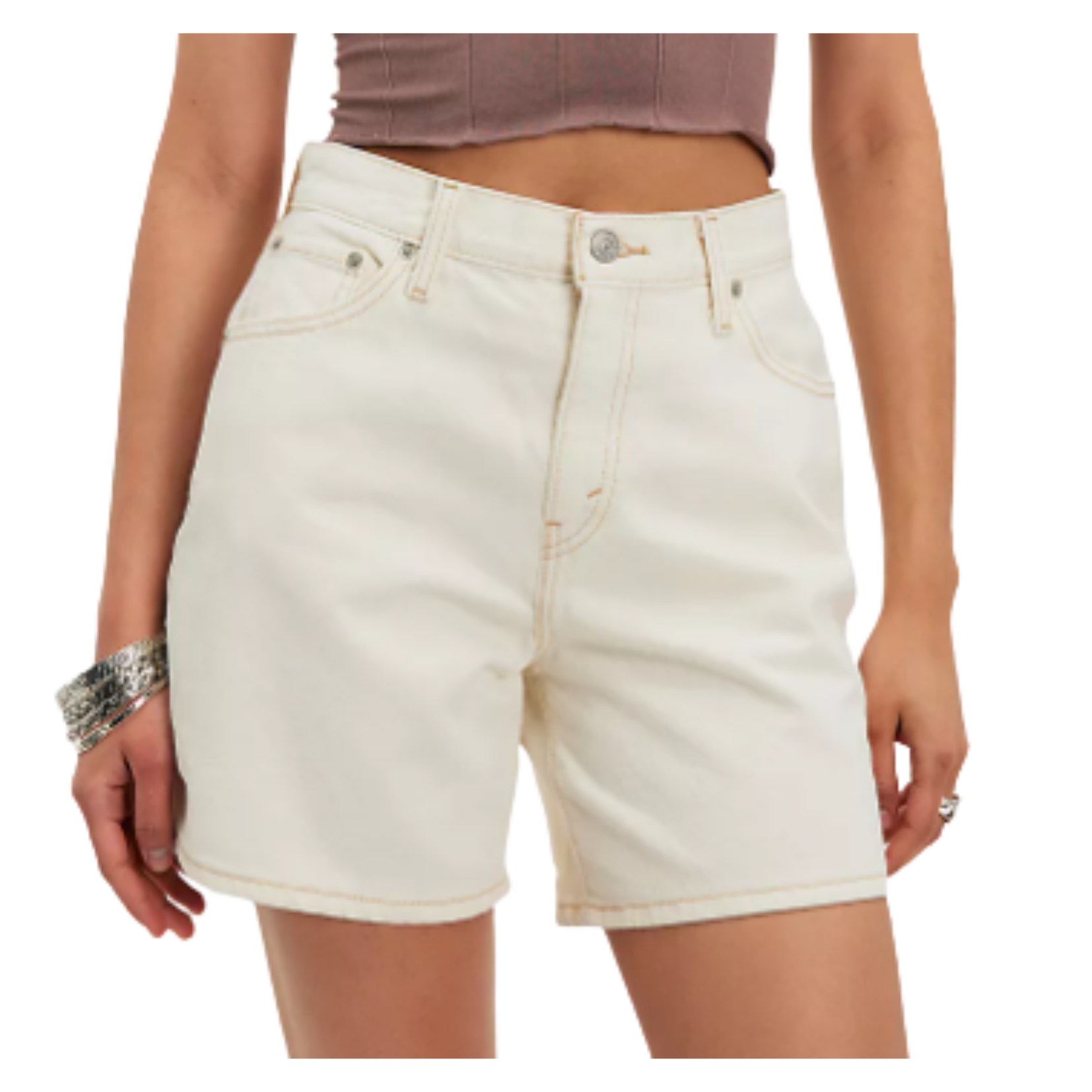 womens high rise bermuda shorts