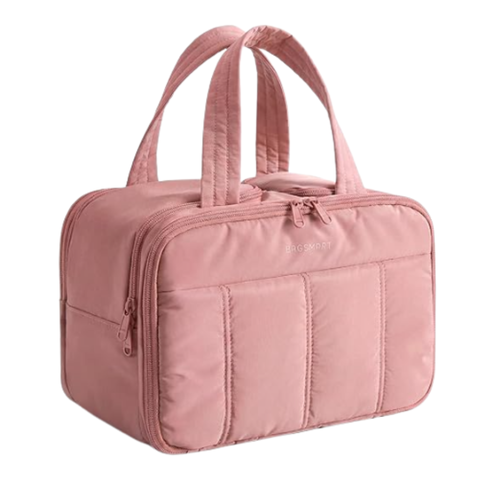 Dark Pink Puffy Large Travel Toiletry Bag