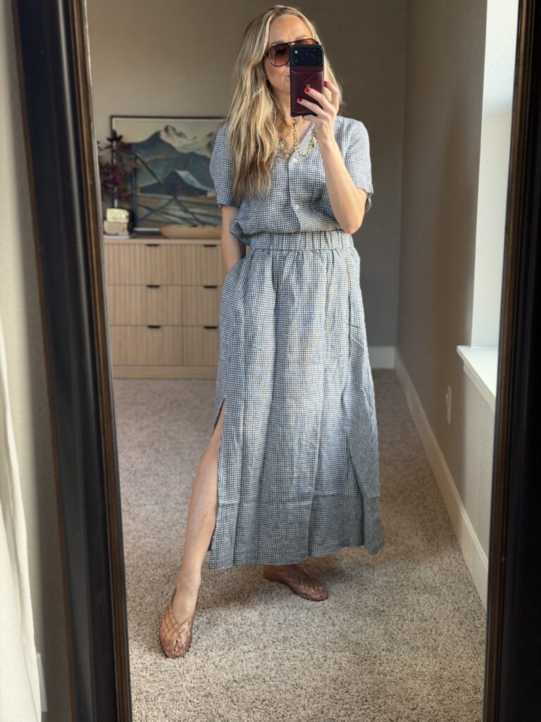 quince linen maxi skirt