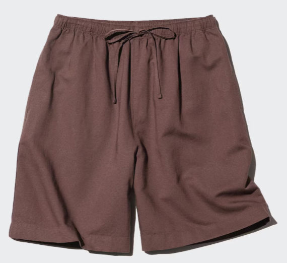 linen brown shorts