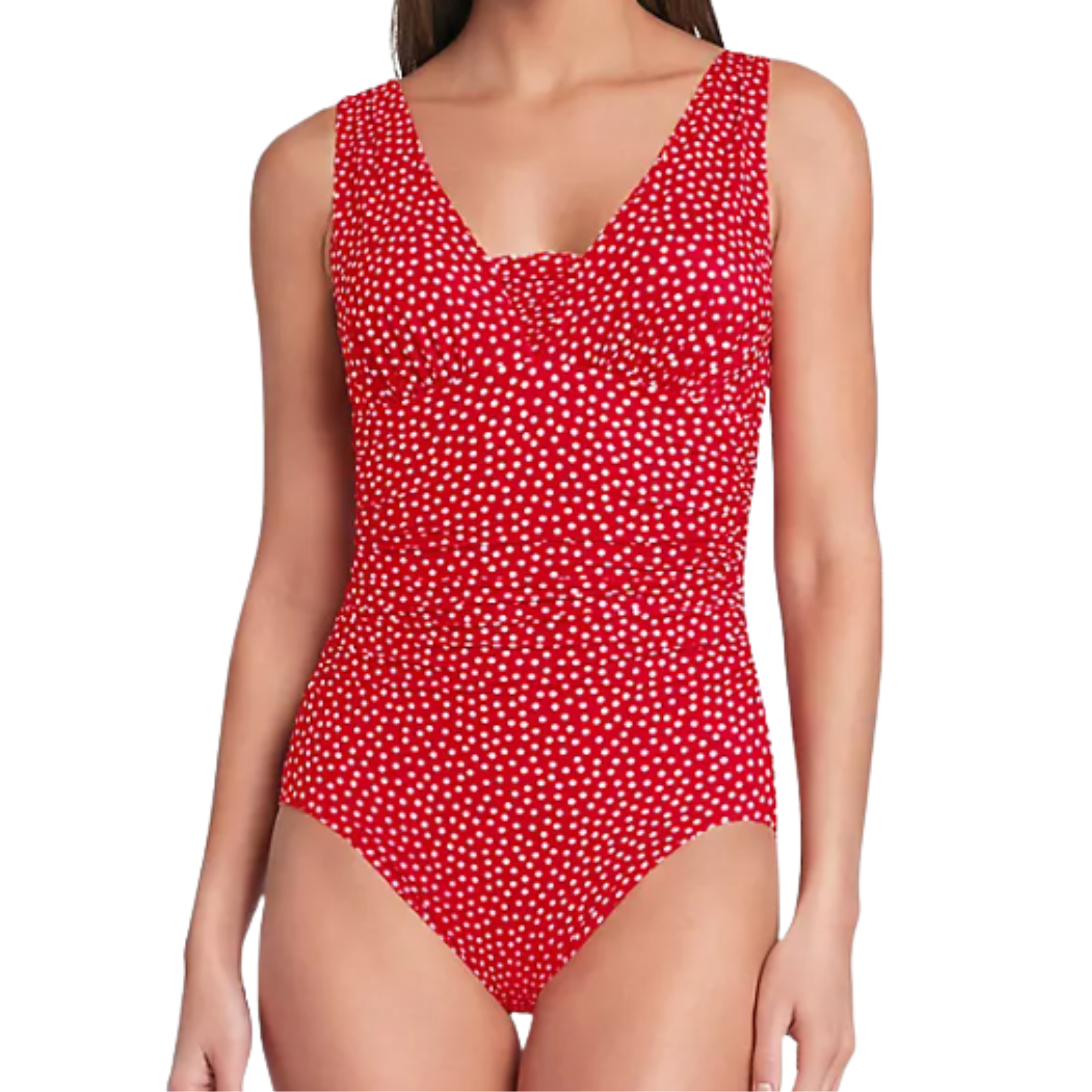 Red Mini Dot One-Piece Swimsuit