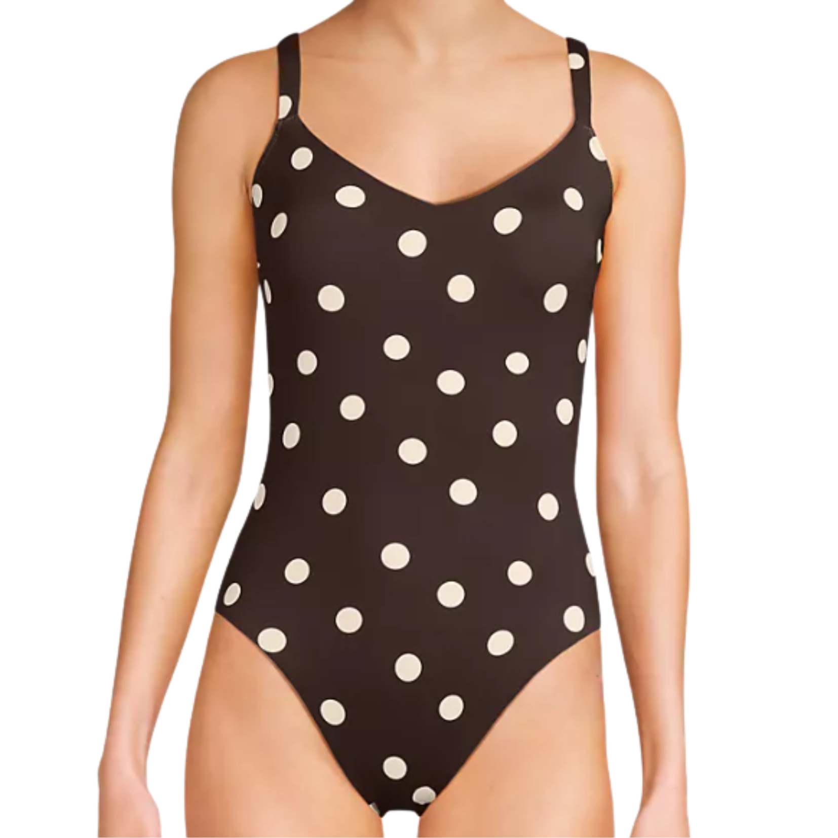 Landsend Black and White Polka Dot Swimsuit