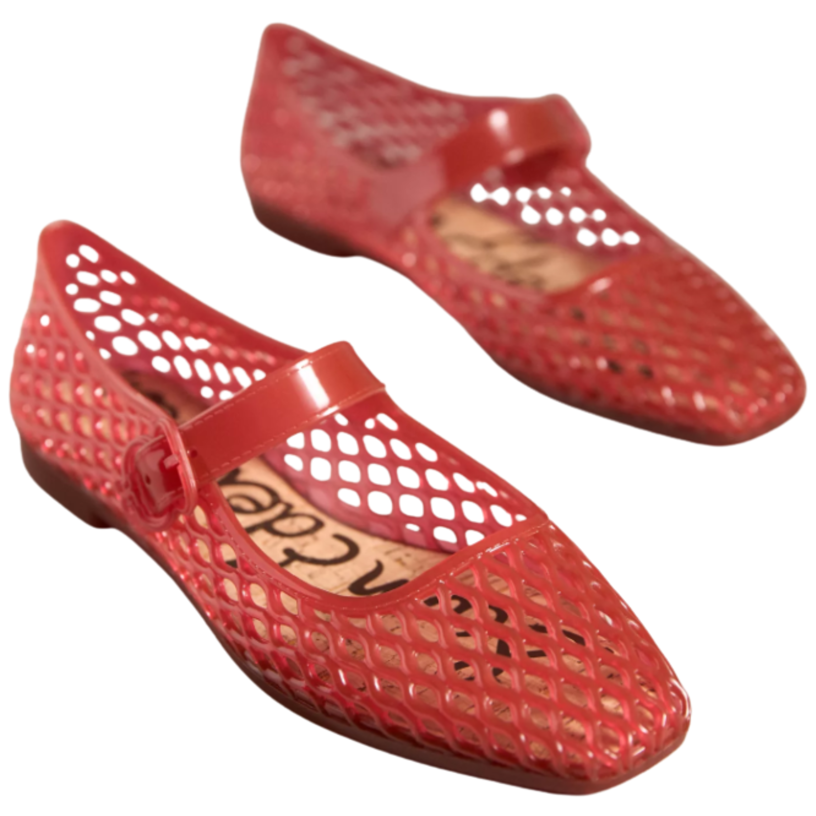 Sam Edelman Red Jelly Flats