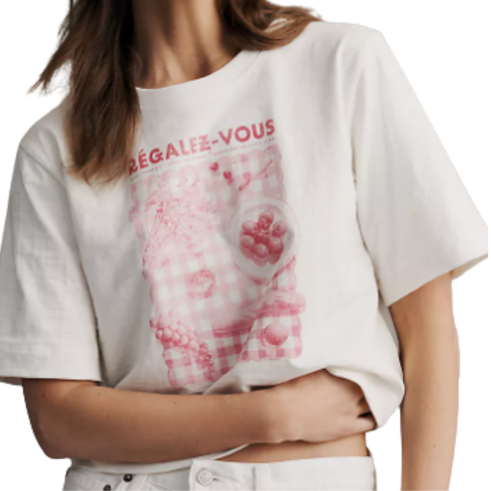 Anthropologie Red Boxy T-shirt