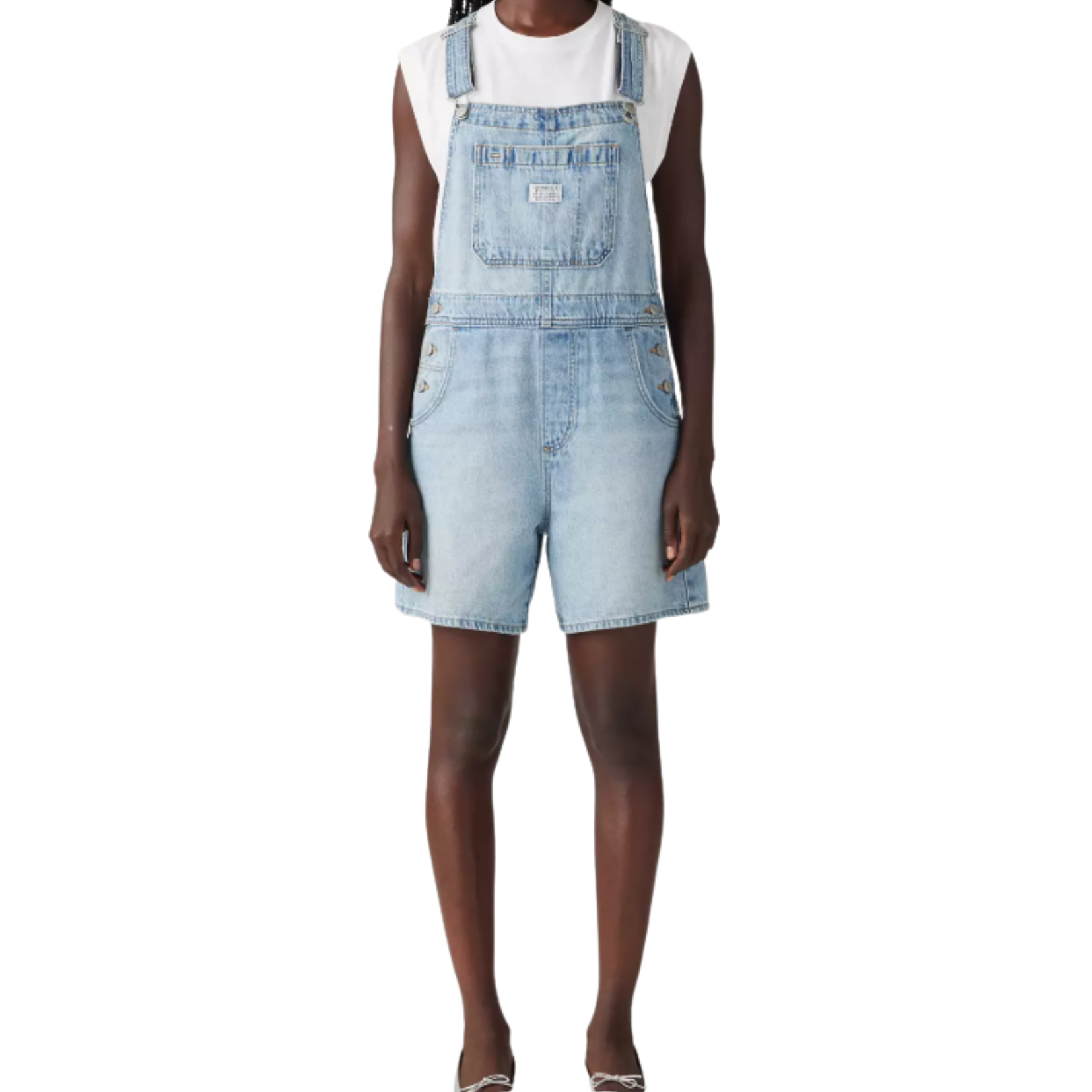 Levis short overalls light wash
