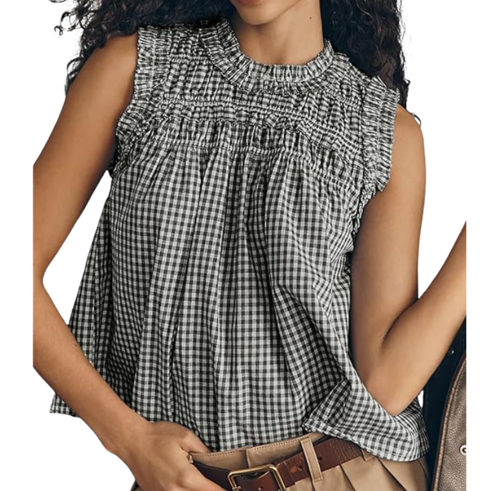 Amazon Gingham blouse tanktop