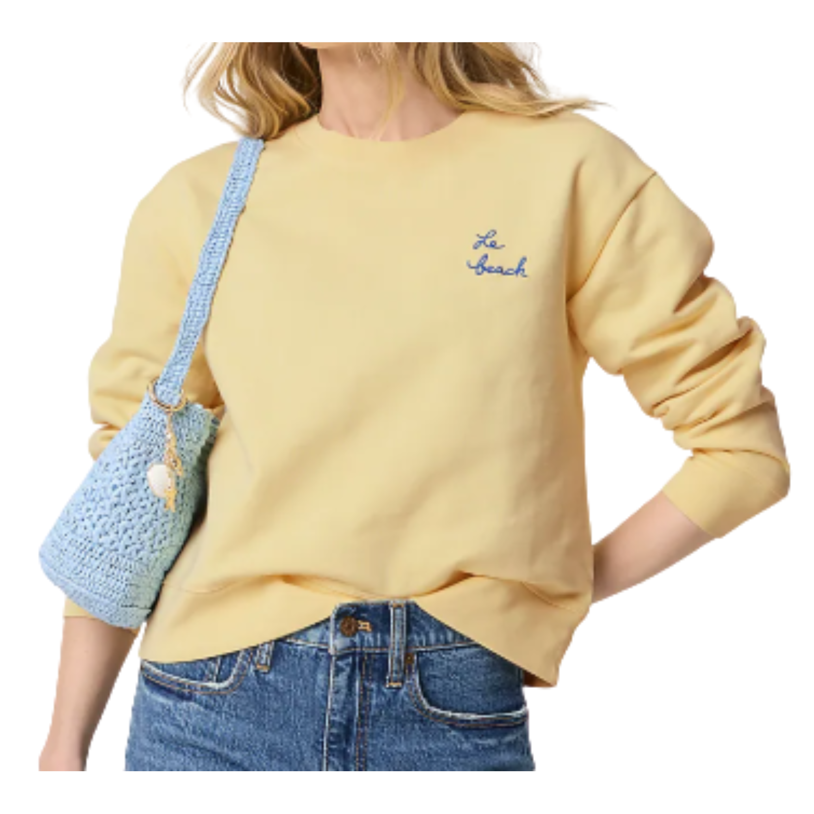 j Crew yellow sweatshirt