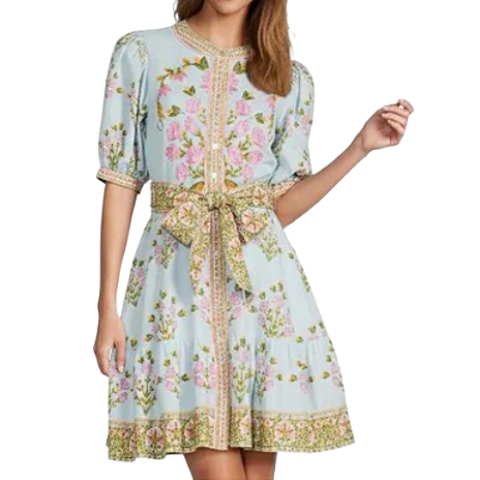 Floral Flounce Sleeve Mini Dress Dillards