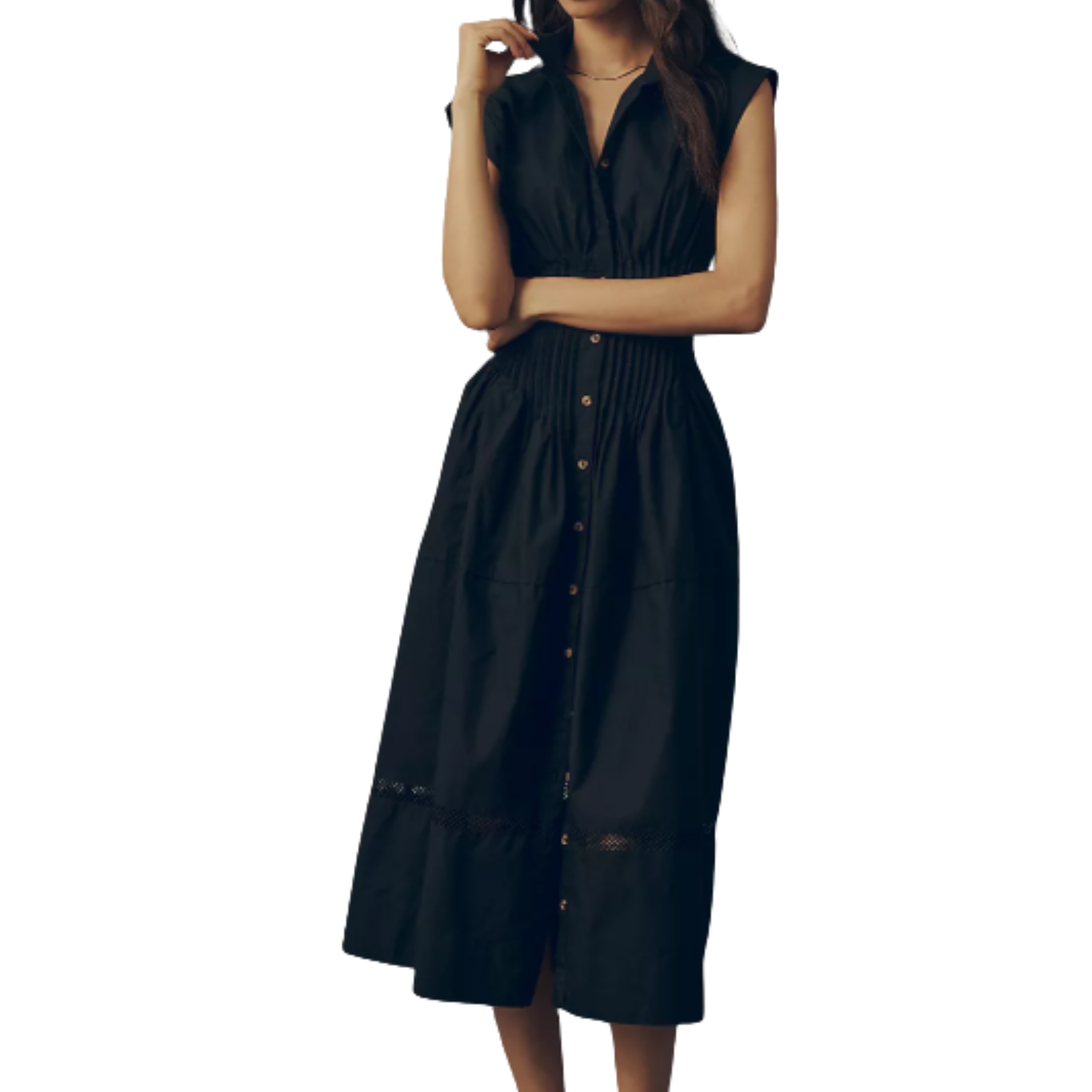 Anthropologie Maeve Cotton Waisted Dress