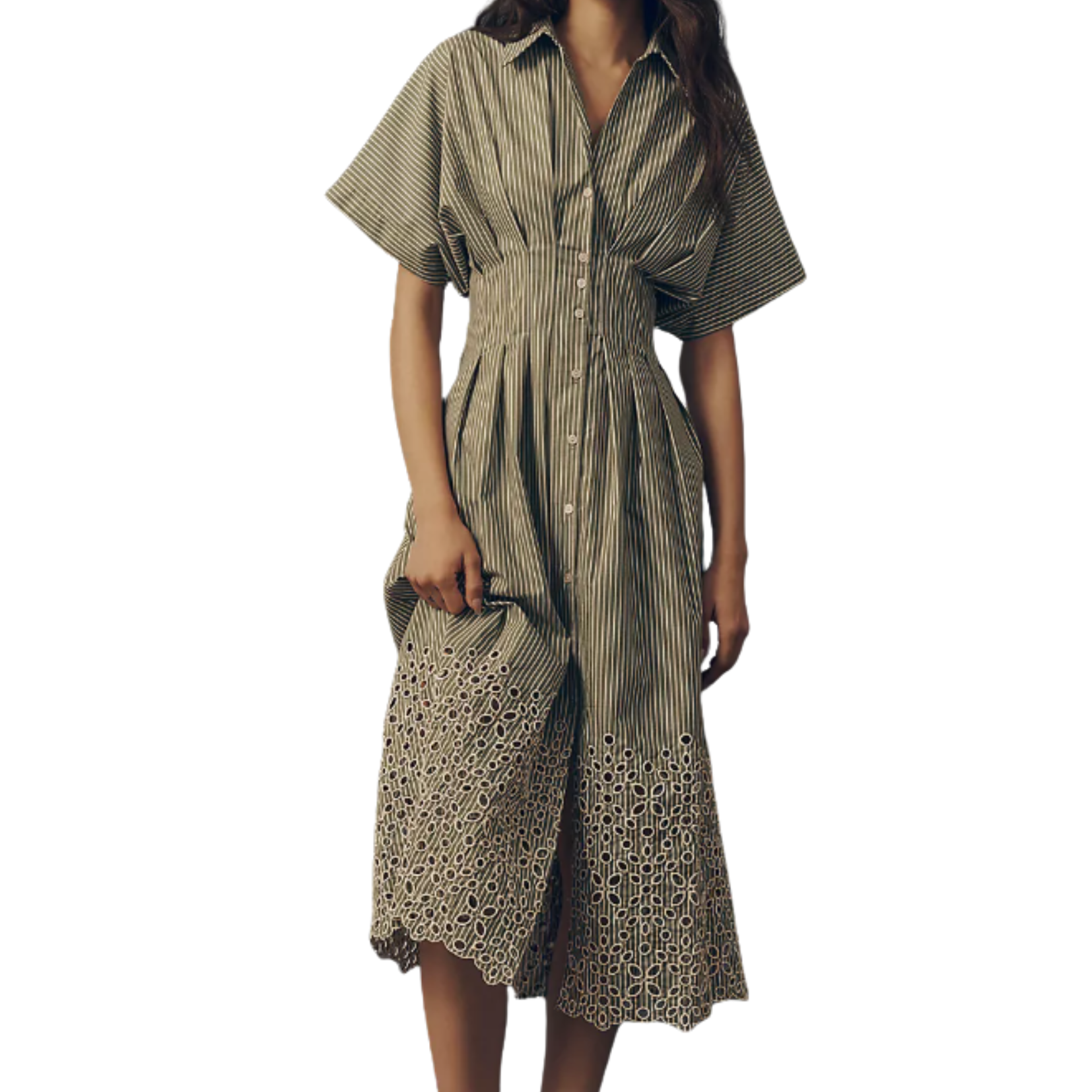Tobie Shirt Eyelet Dress Short