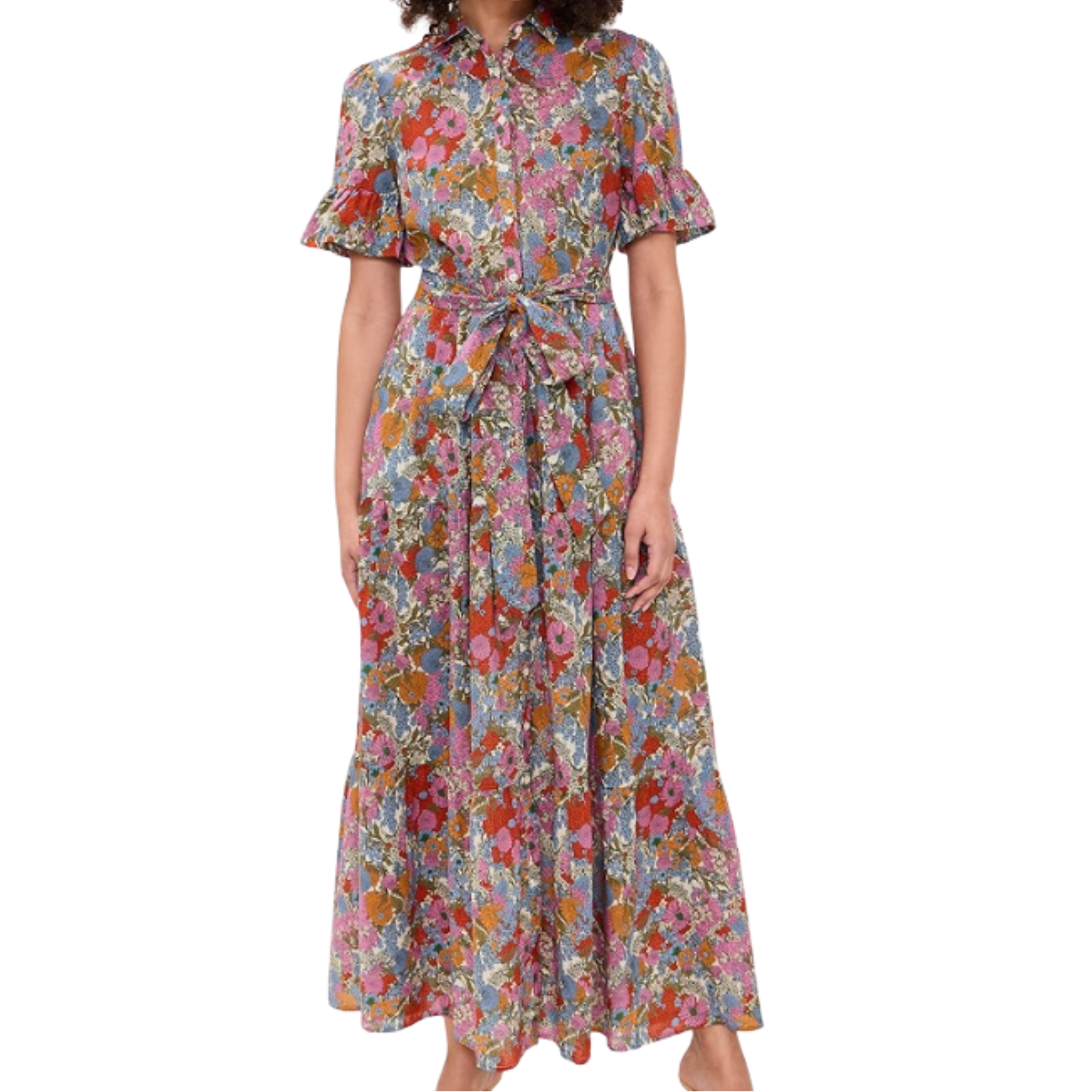 Birds of Paradis Front Tie Dress
