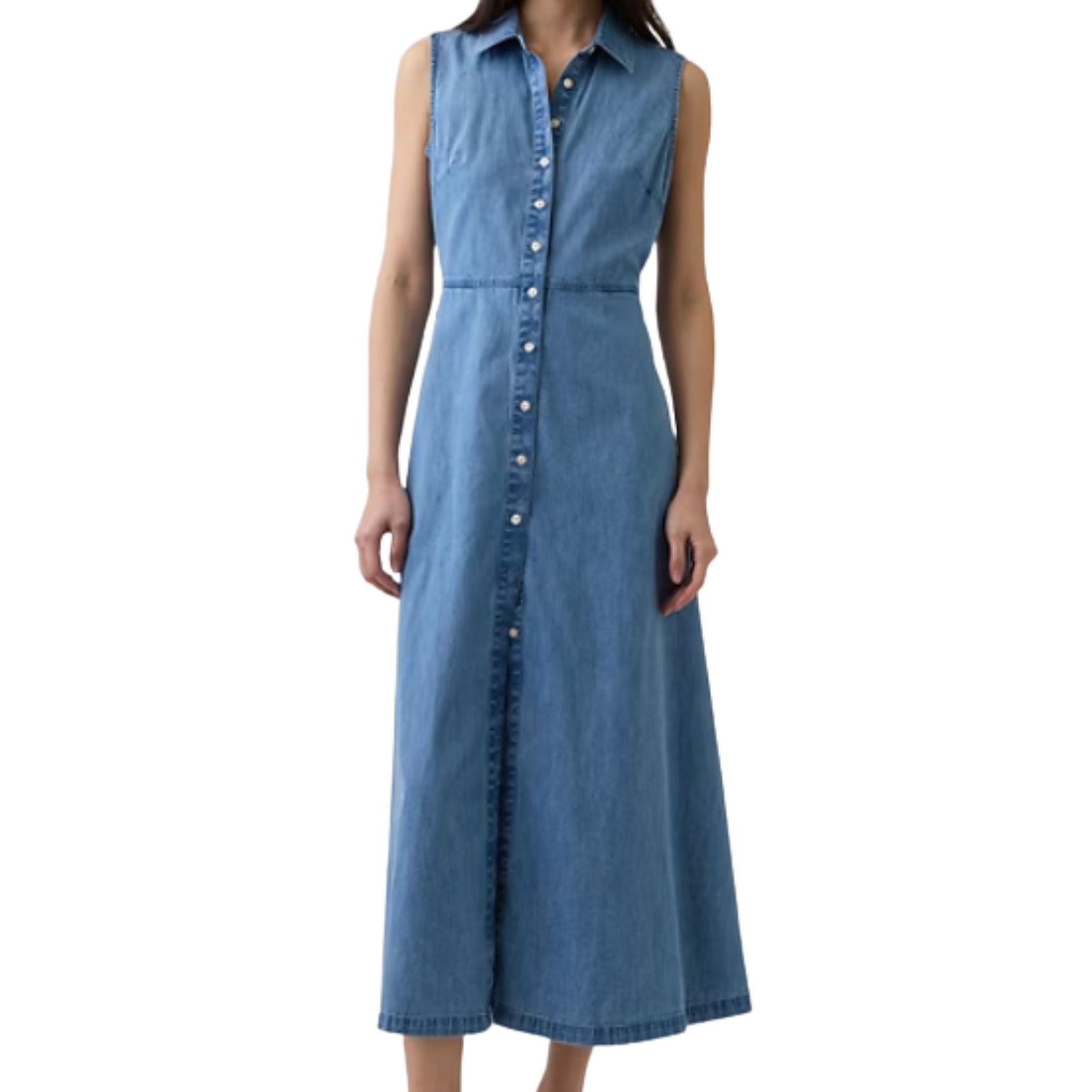 Gap Denim Maxi Shirt Dress