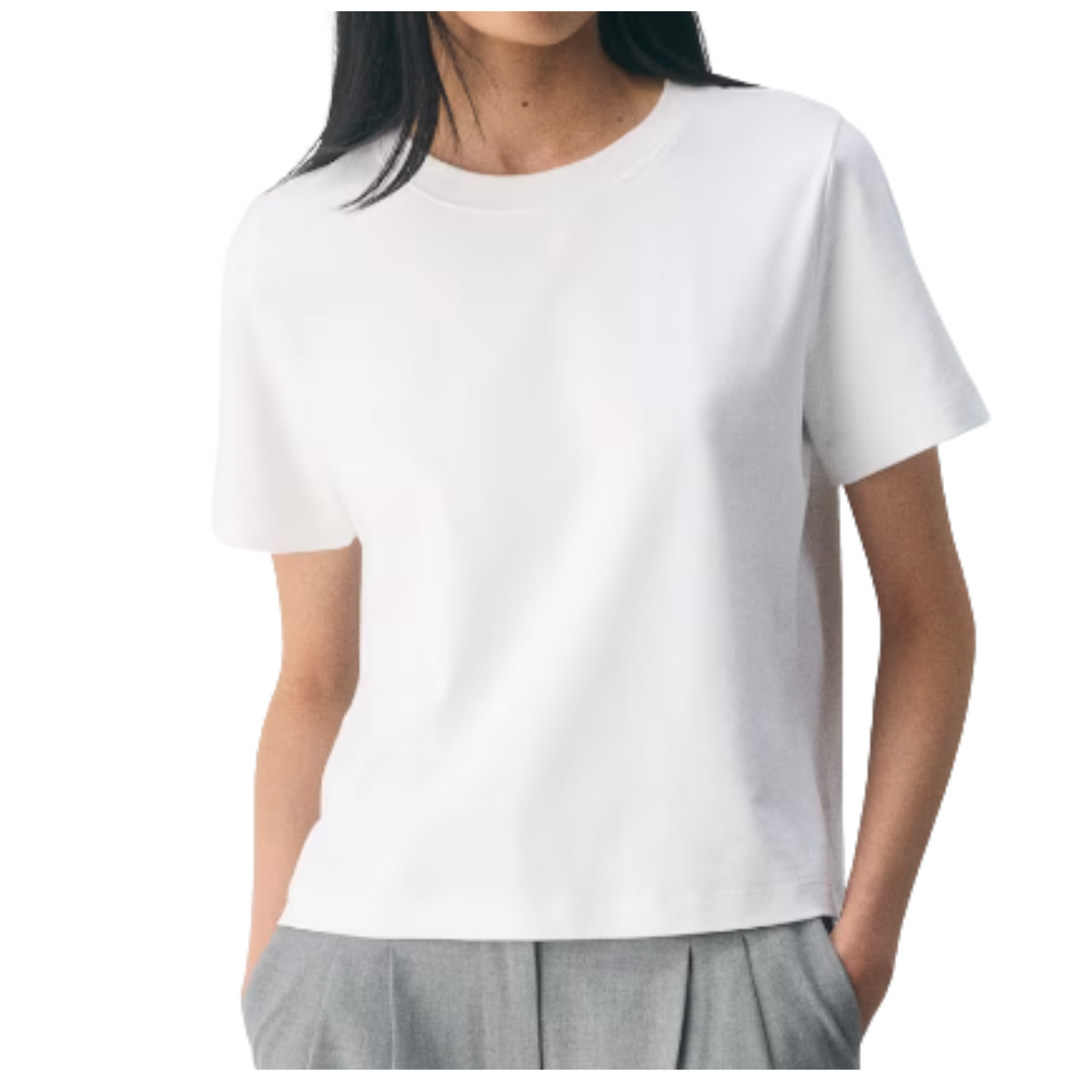 Classic Cotton Crewneck Tee White