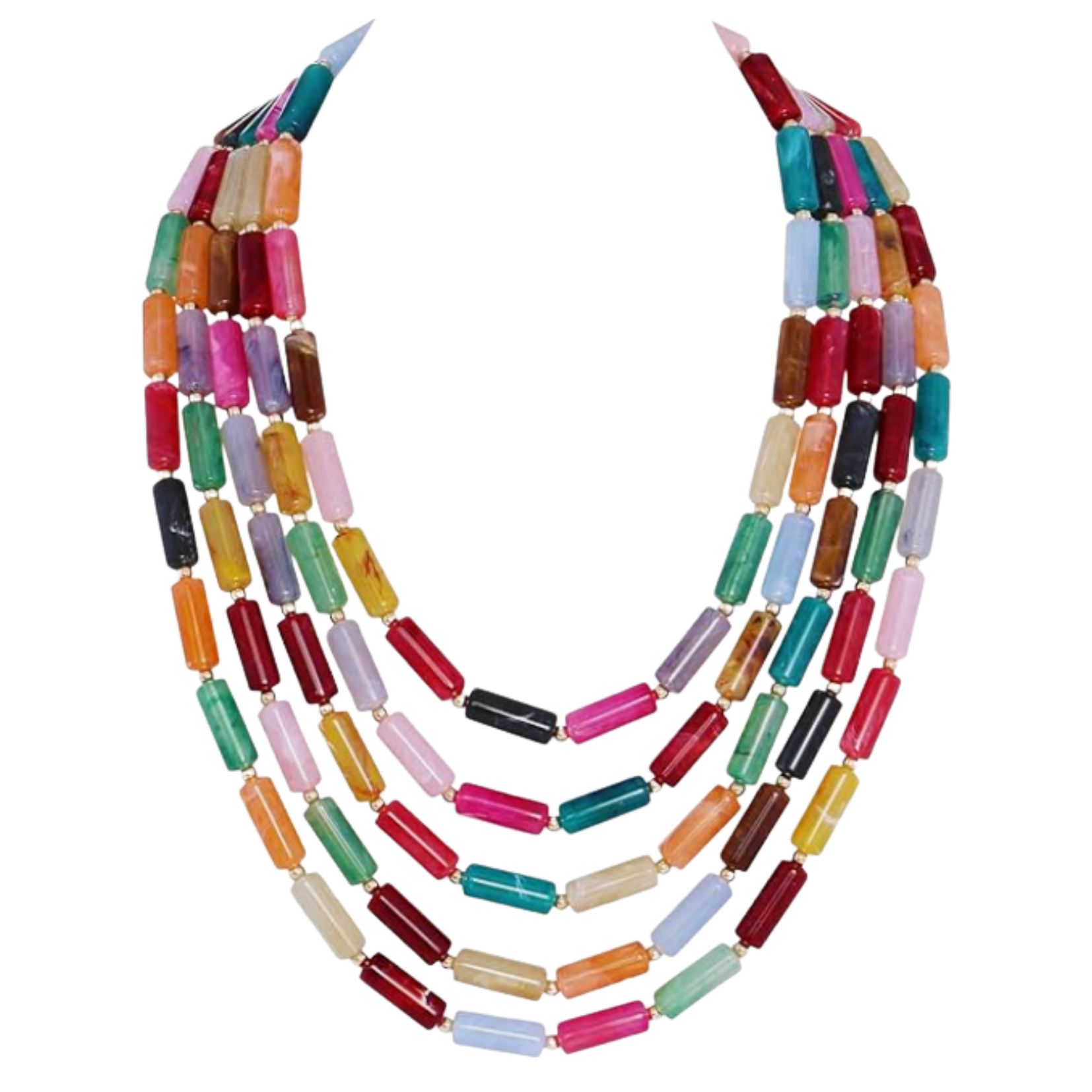 5-layer necklace colored