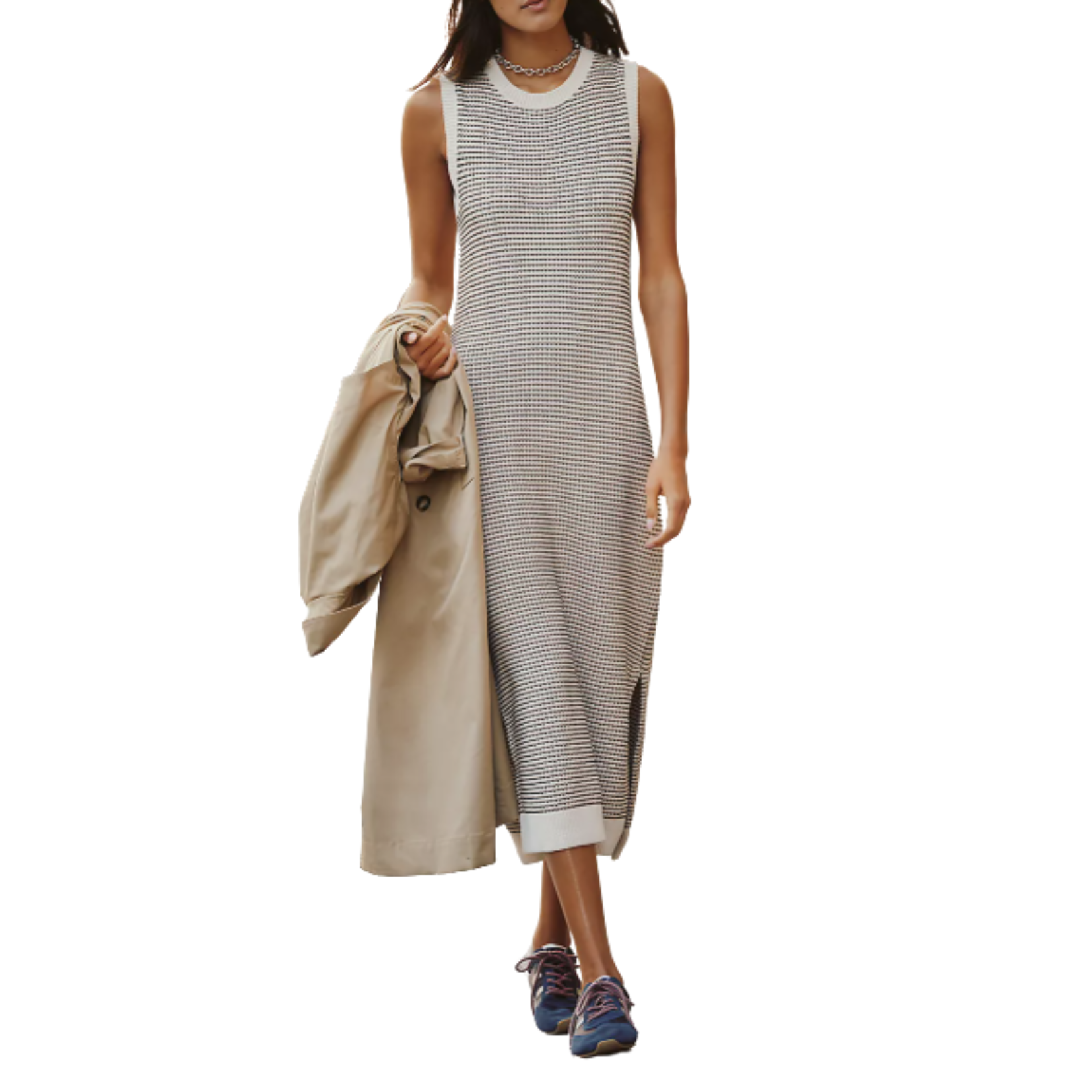 anthro striped dress tanktop
