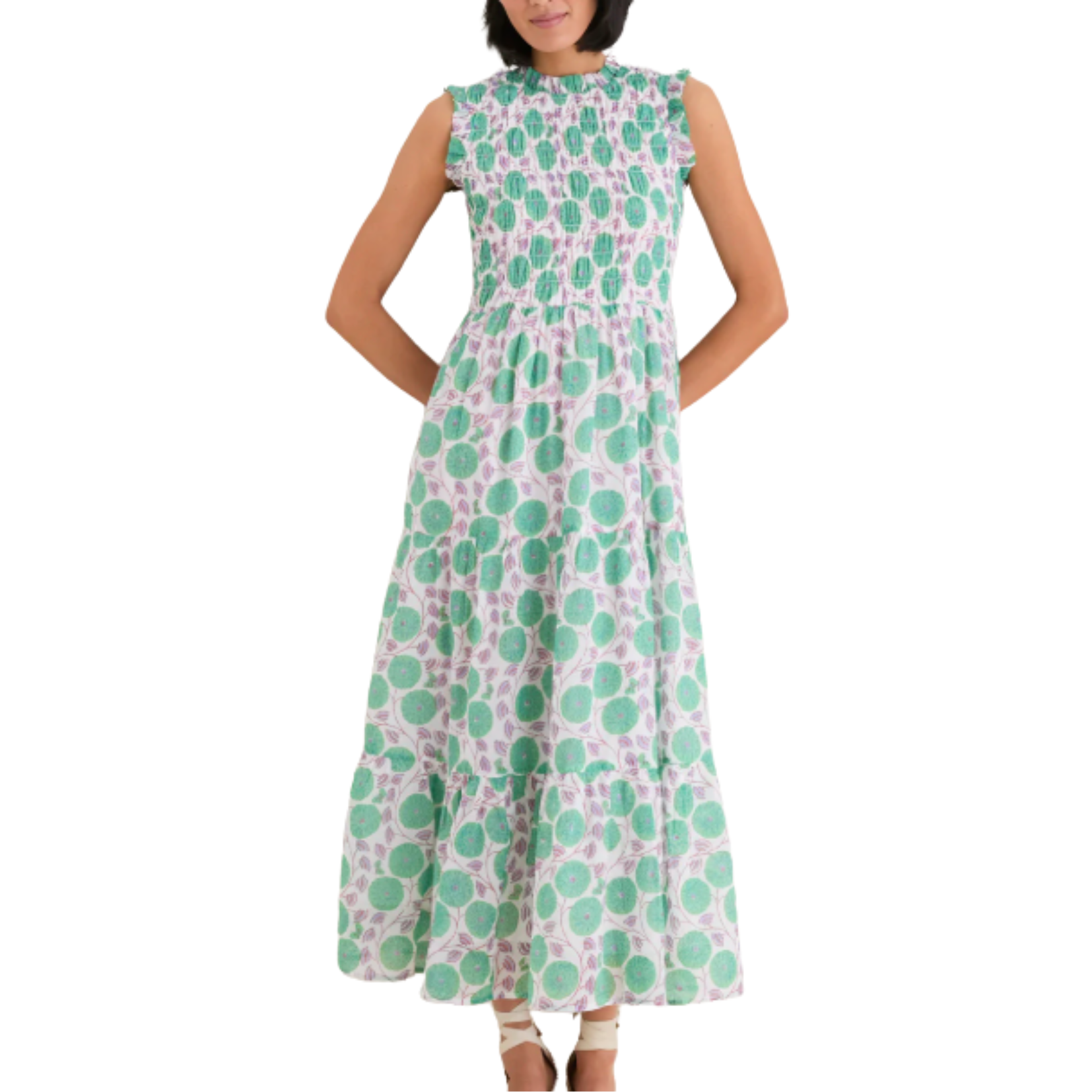 tuckernuck sleeveless green dress