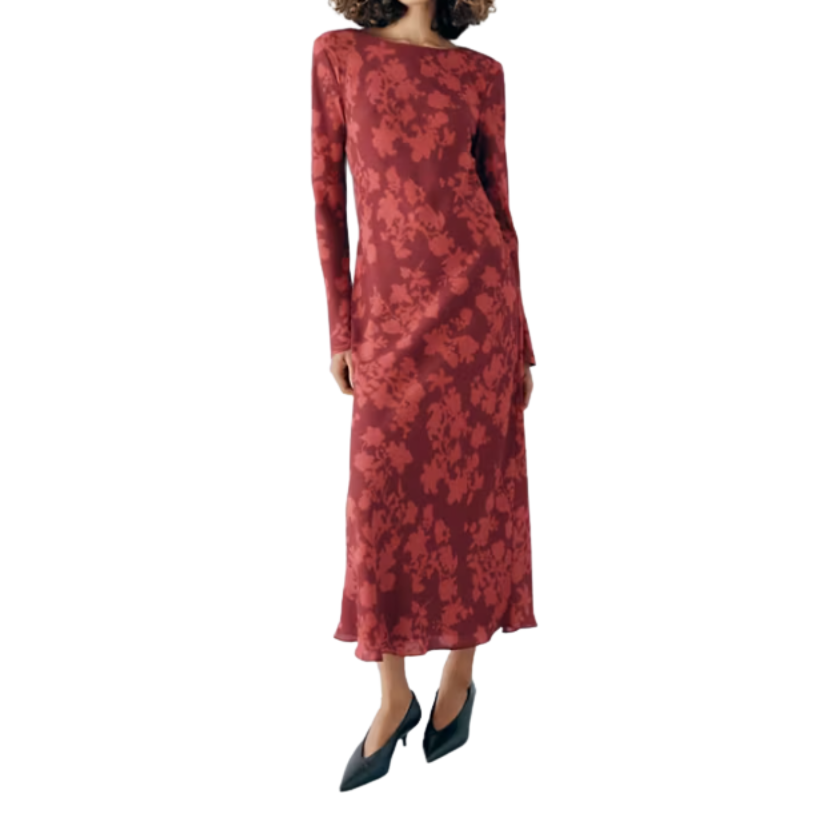 mango dress red flowers