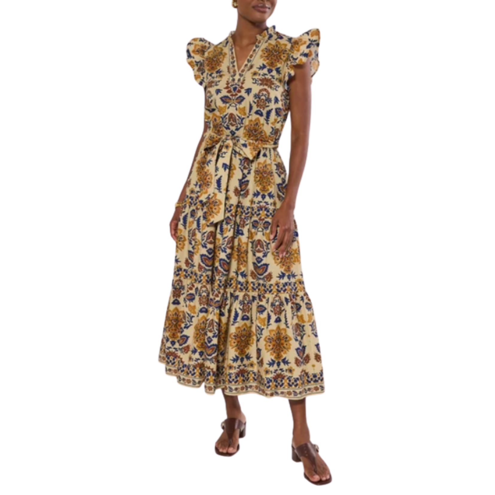 yellow floral dress avara