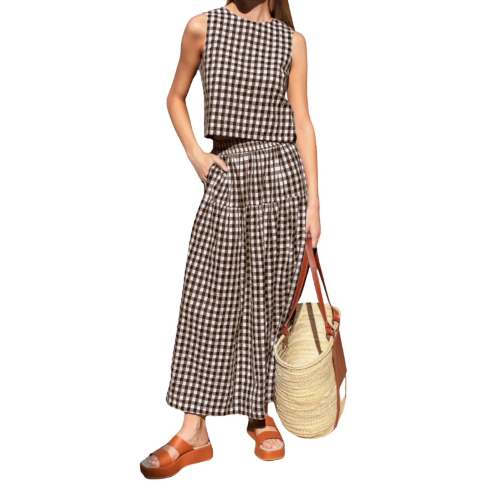 Gingham tanktop set