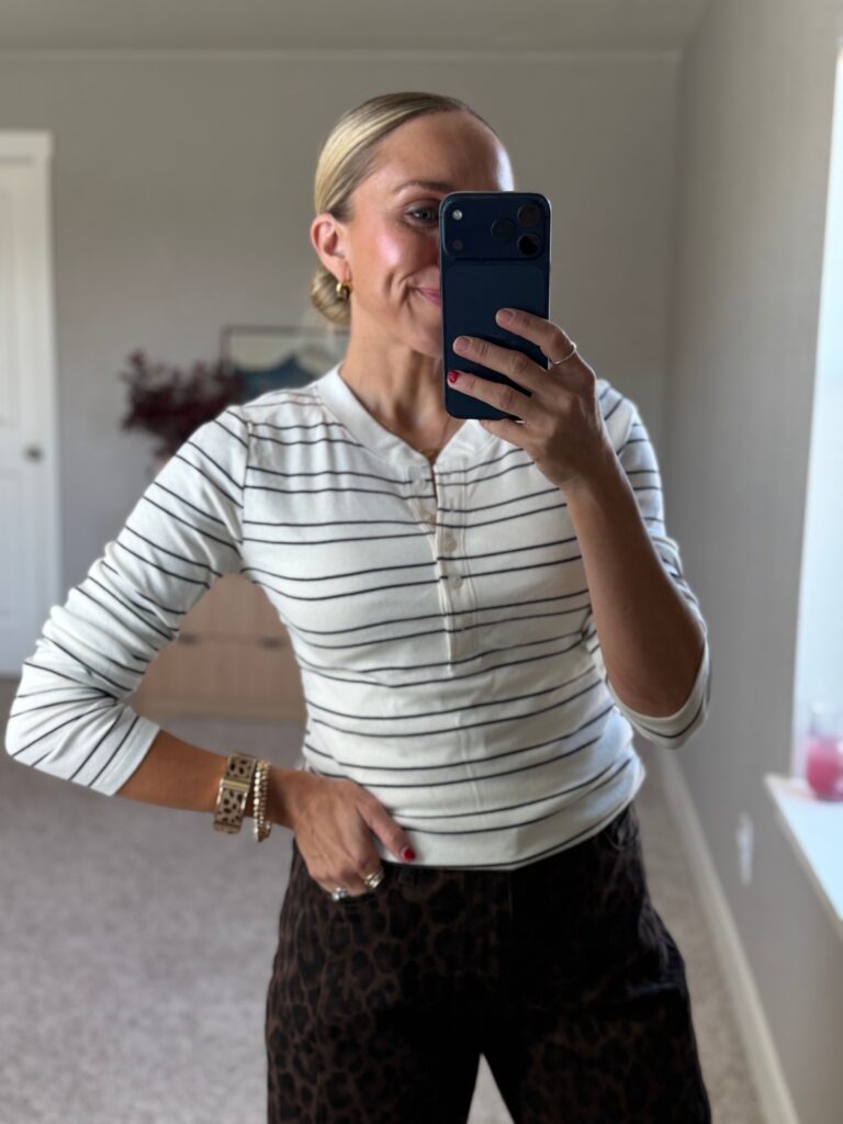 Button-down henley for Walmart women's clothing