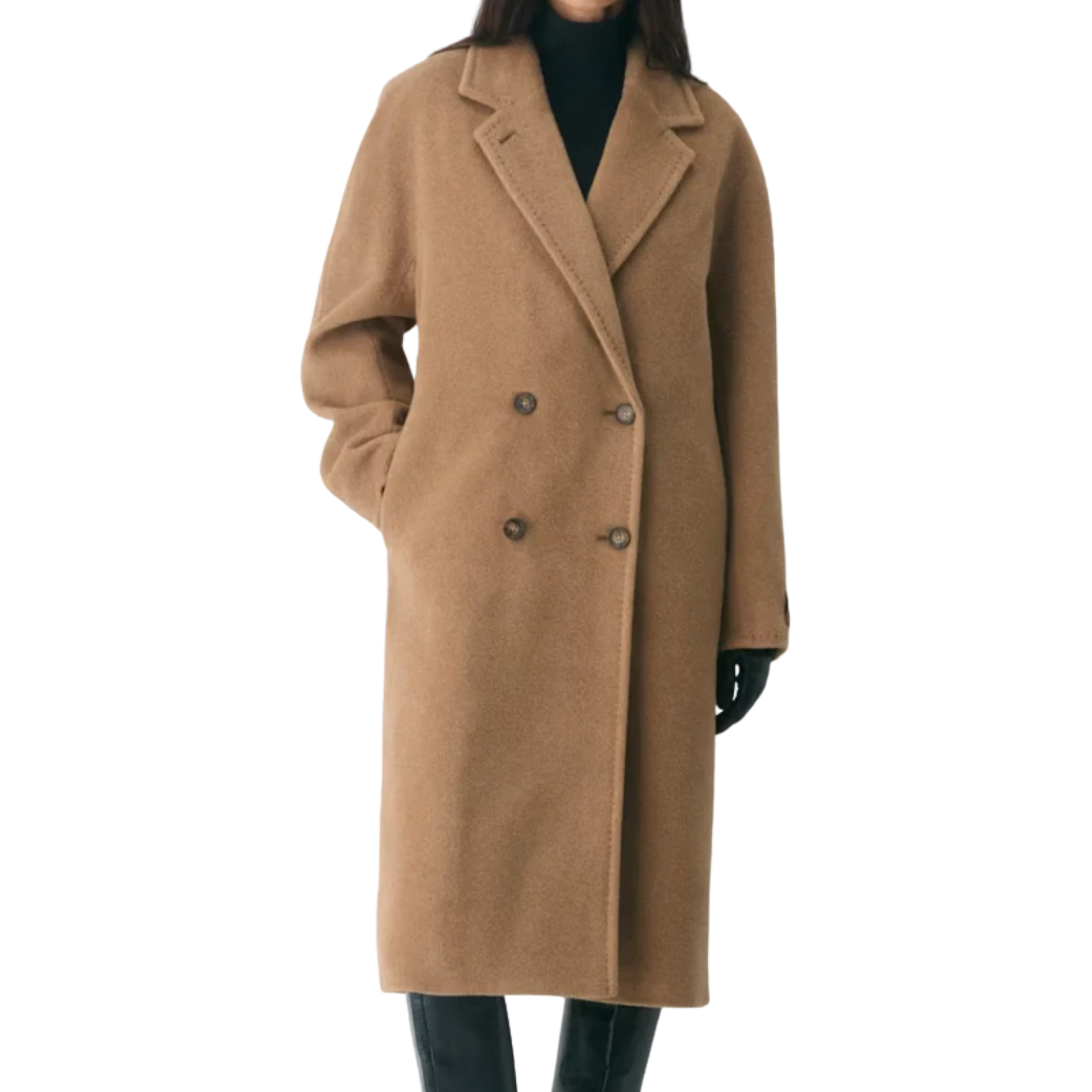 aritzia camel coat