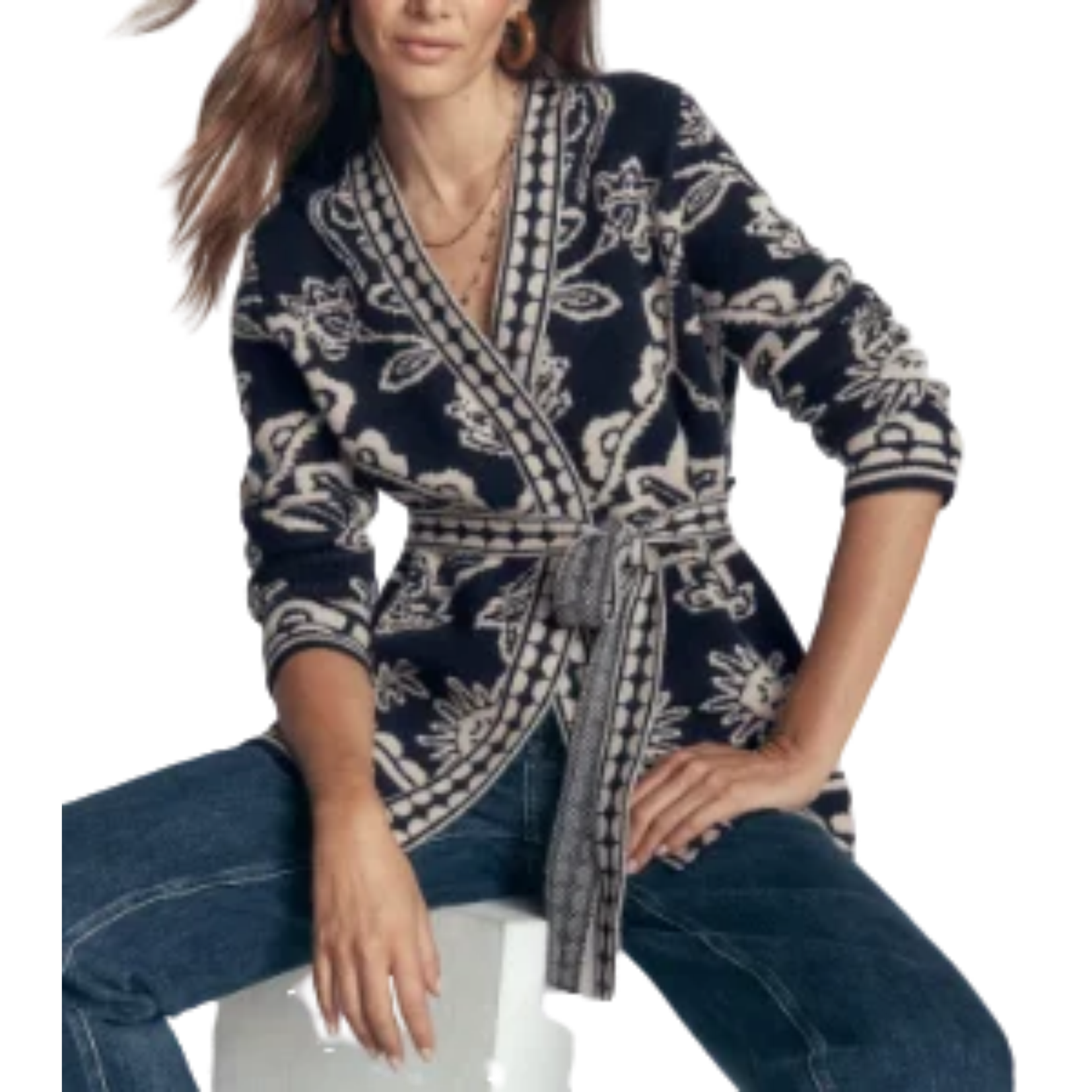 belted cardigan