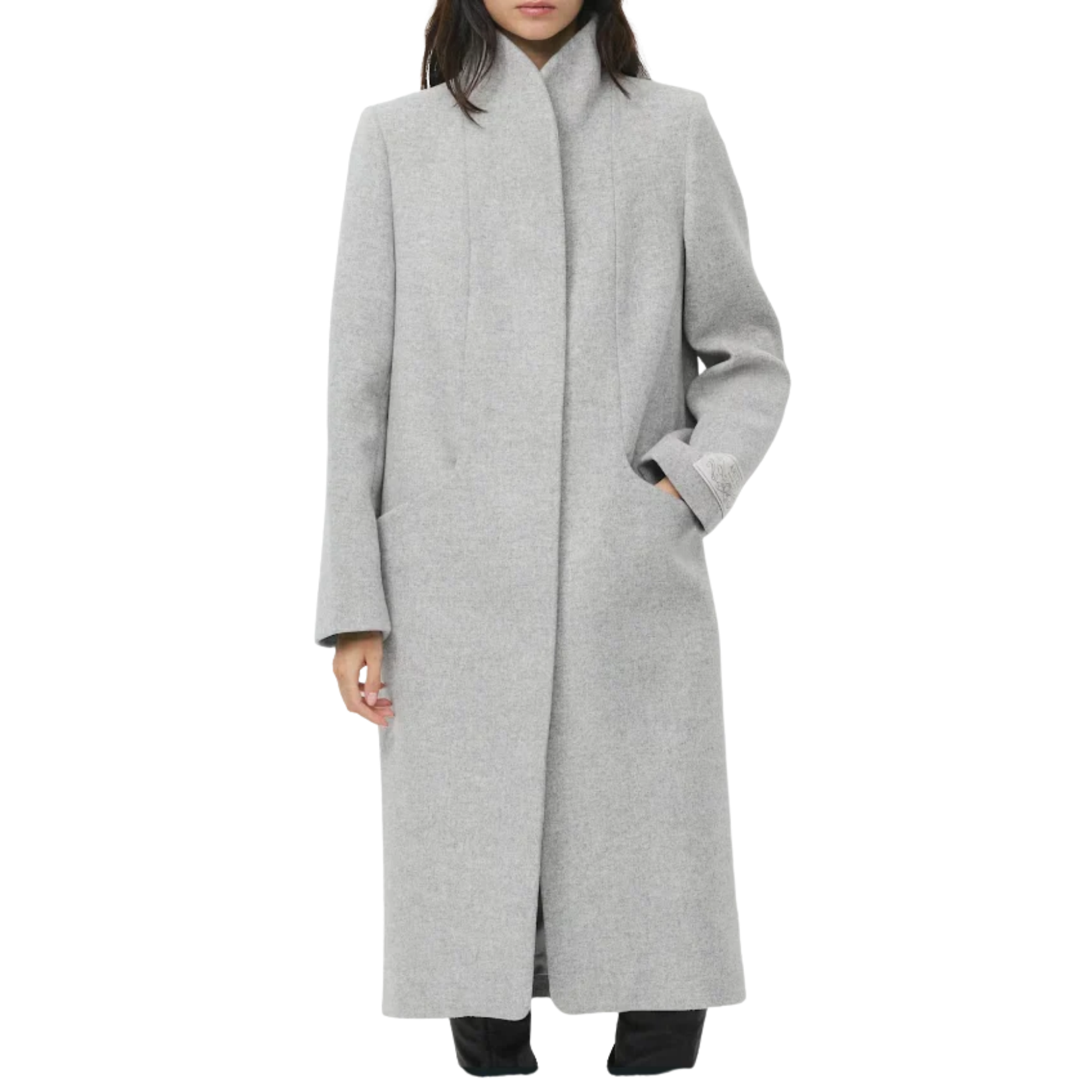 aritzia long wool coat