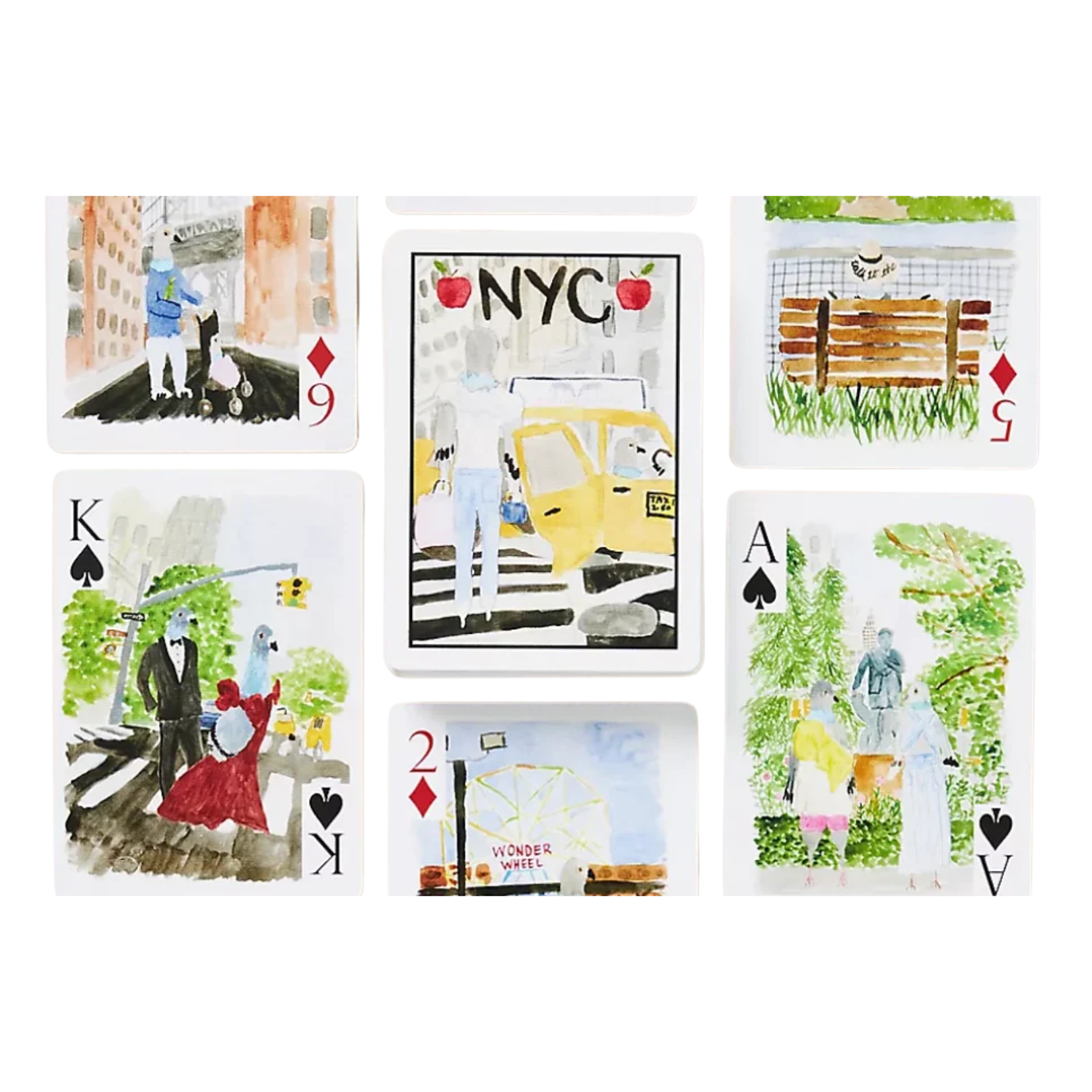watercolor Playing cards