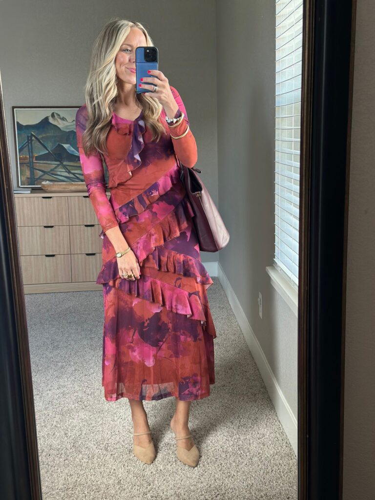 floral ruffle dress for Amazon fall dresses
