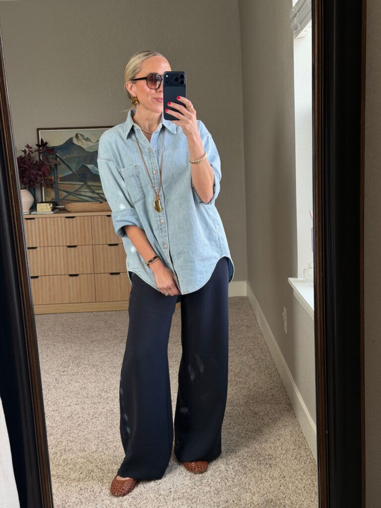 wrinkle-free pants for work capsule wardrobe