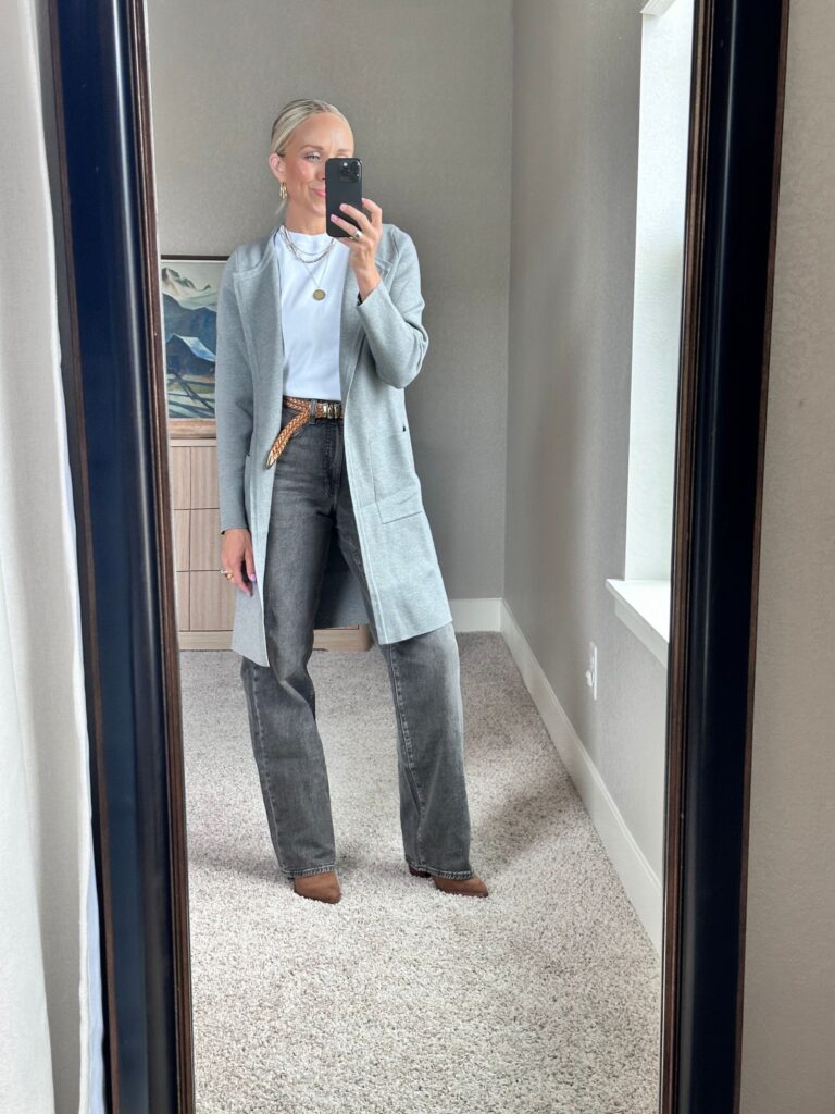 coatigan for work capsule wardrobe