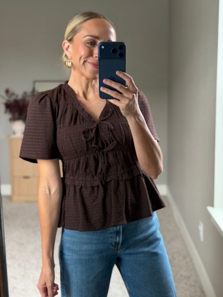 tie-front top for fall tops
