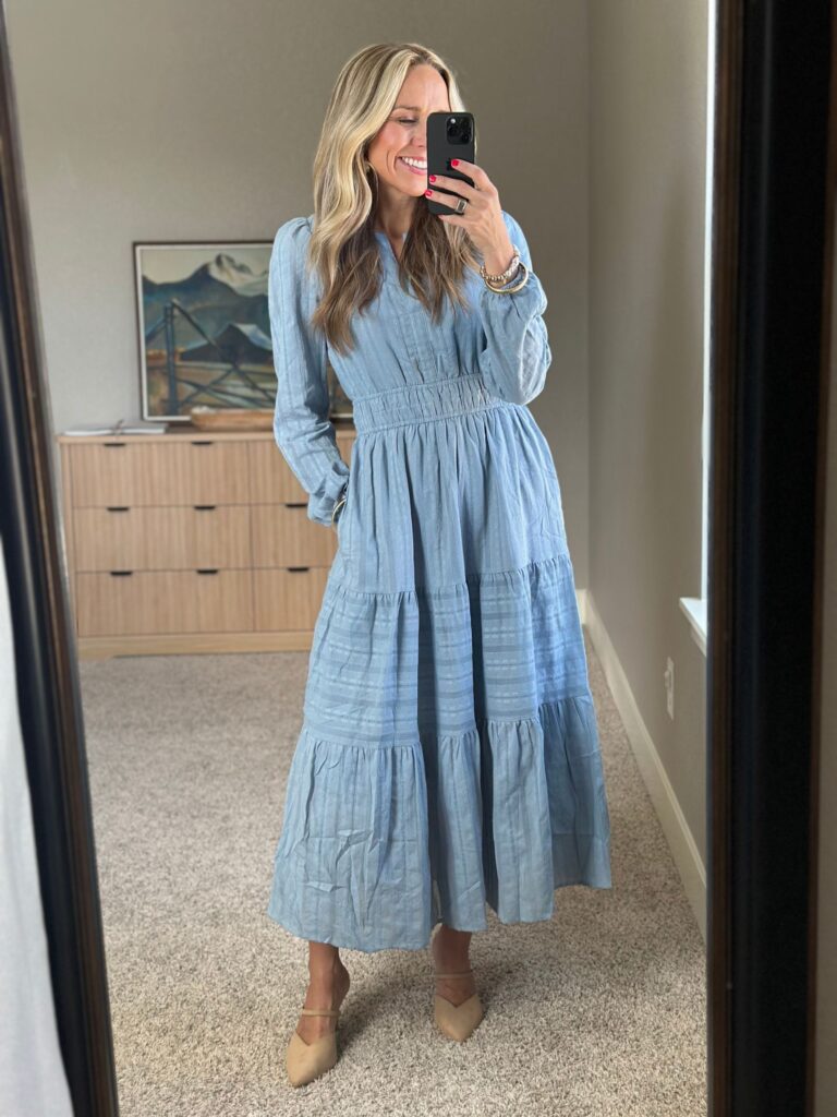 tiered V-neck dress for Amazon fall dresses