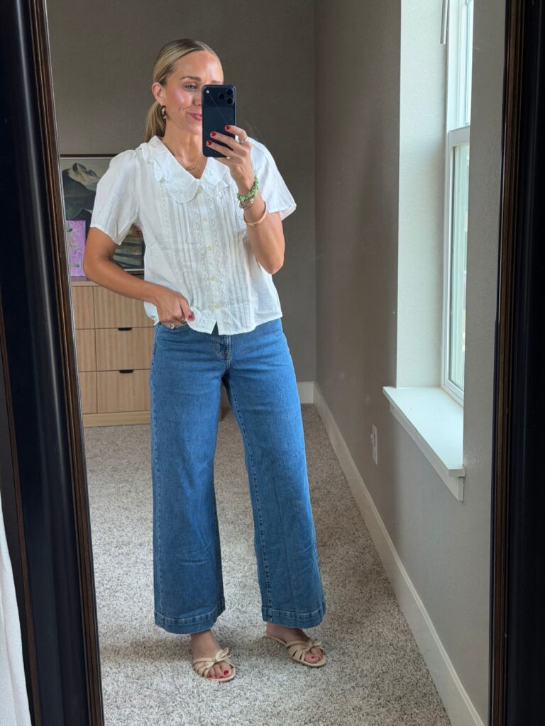 white blouse for work capsule wardrobe